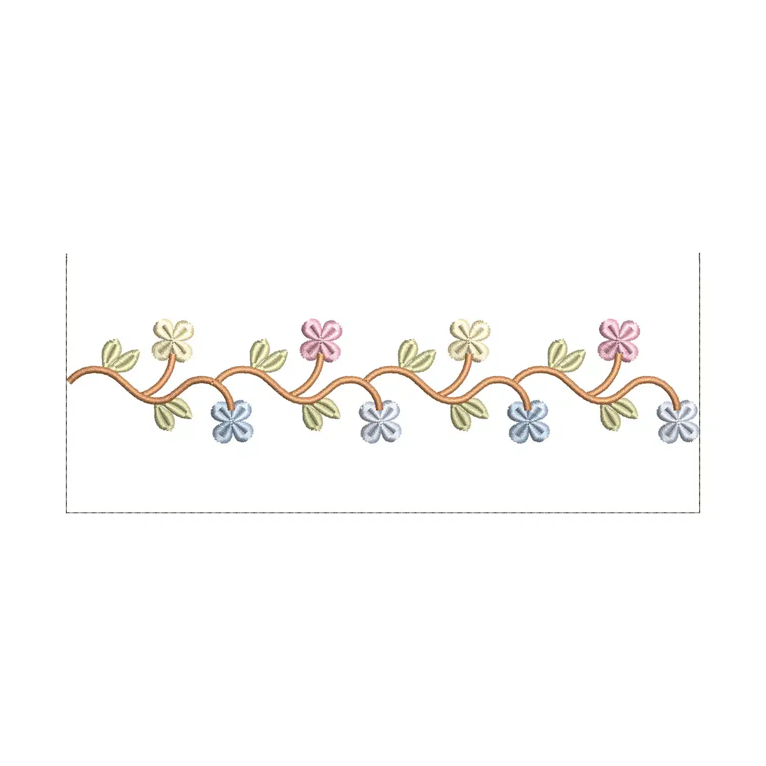 Floral Border Embroidery Design