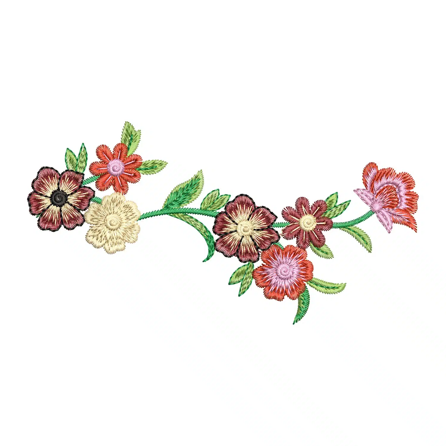 Floral Border Embroidery Design