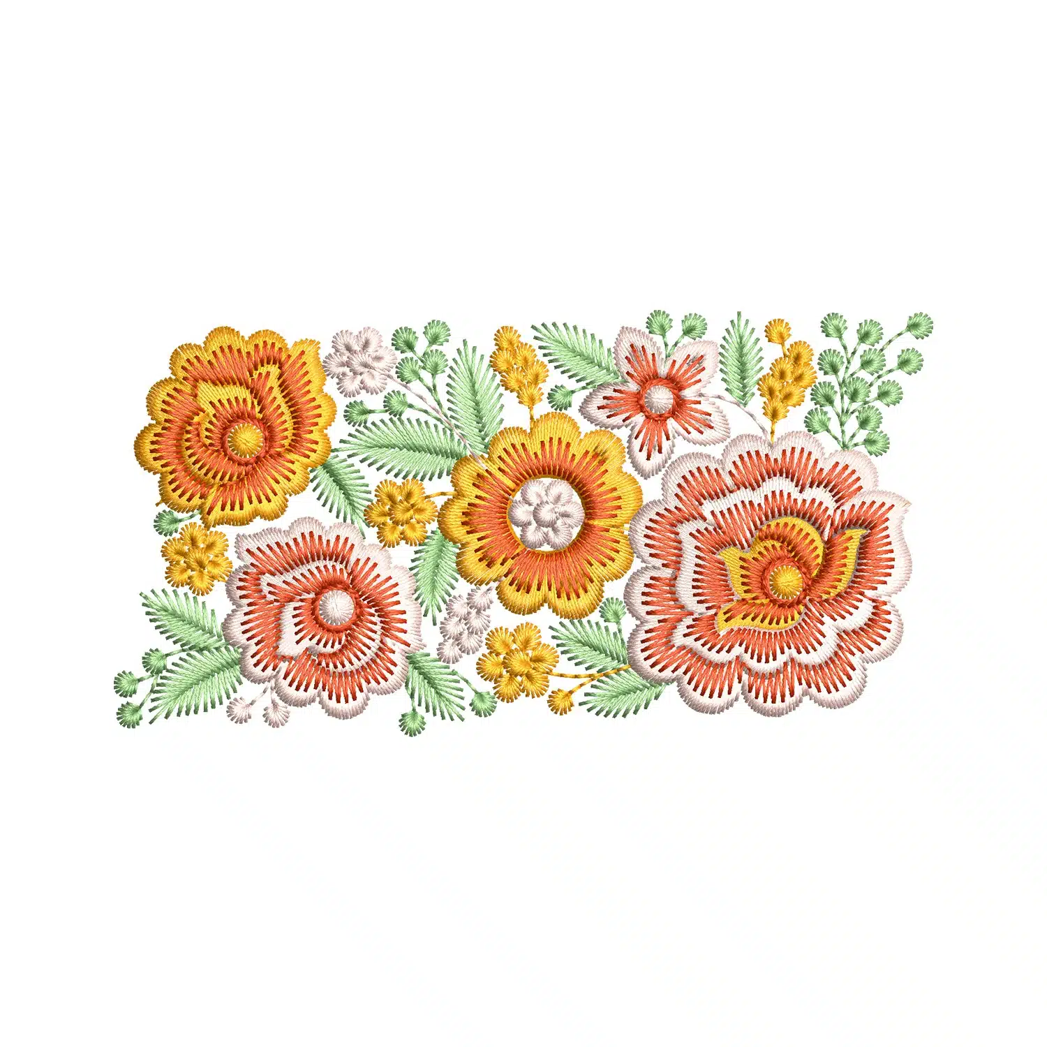 Floral Endless Border Embroidery Design