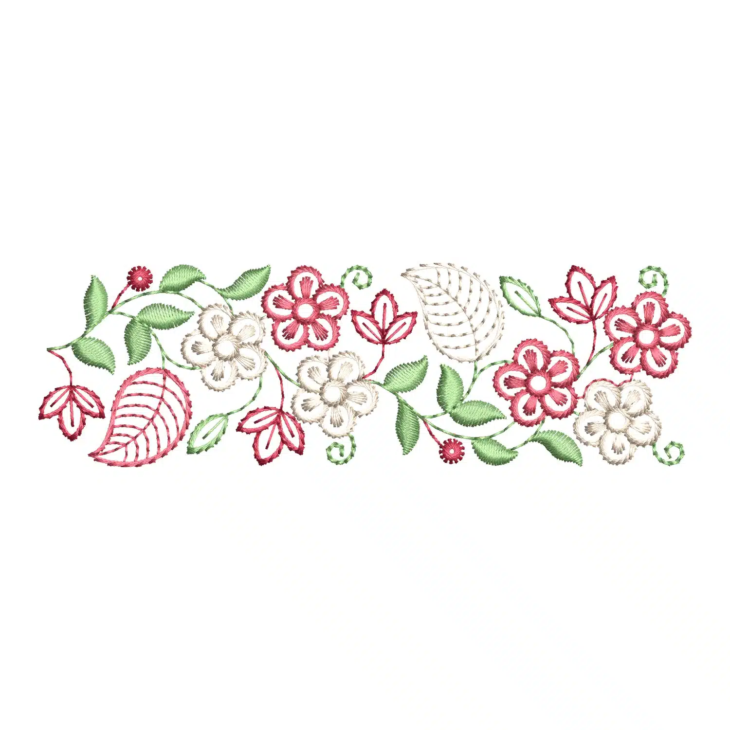 Floral Endless Border Embroidery Design