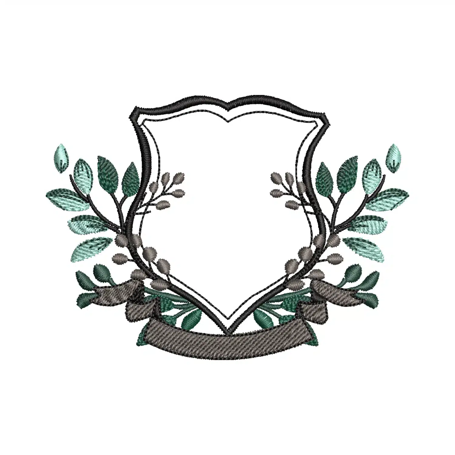 Floral Frame Embroidery Design