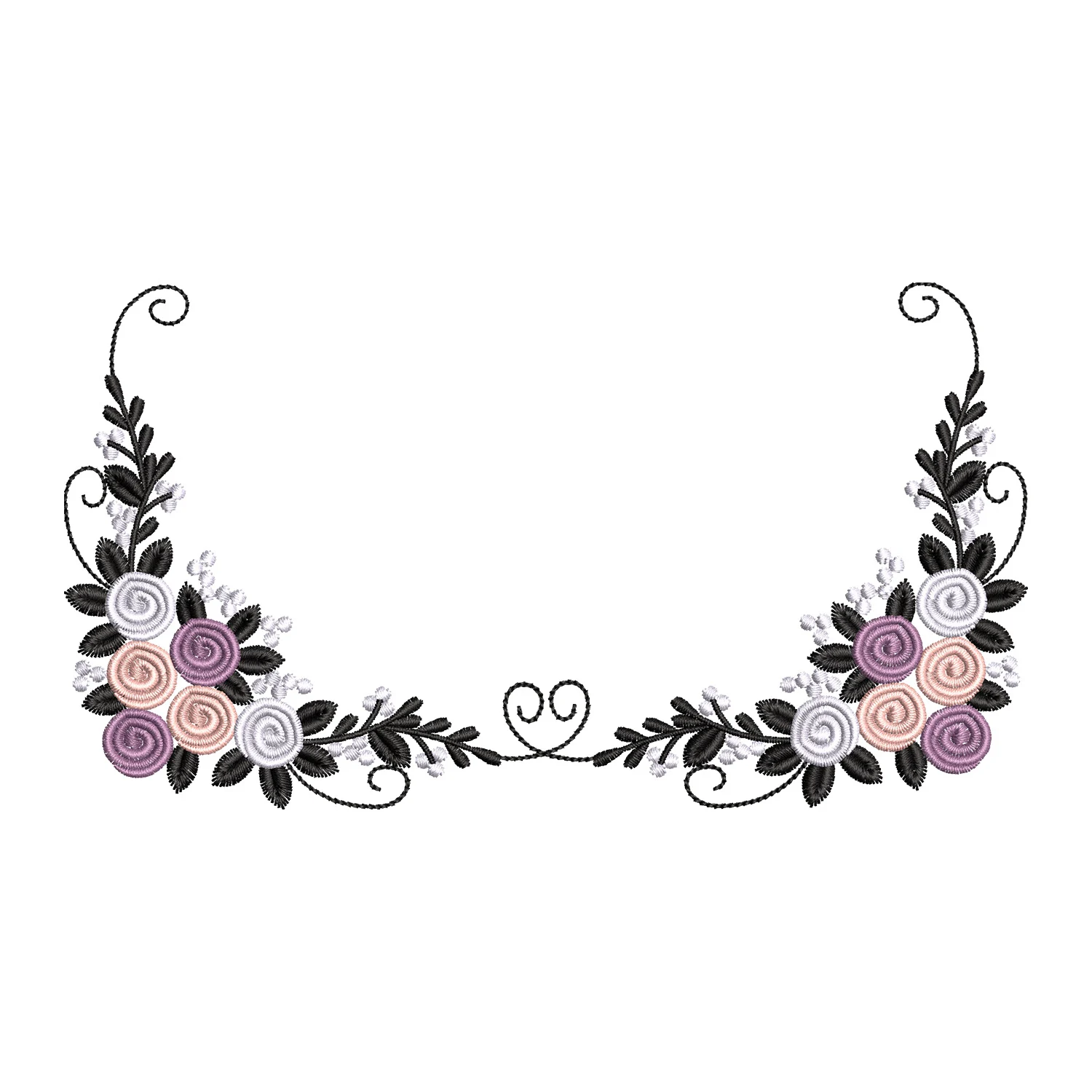 Floral Frame Embroidery Design