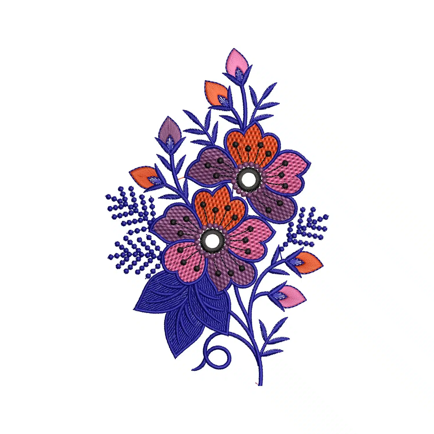 Flower Patch Embroidery Design