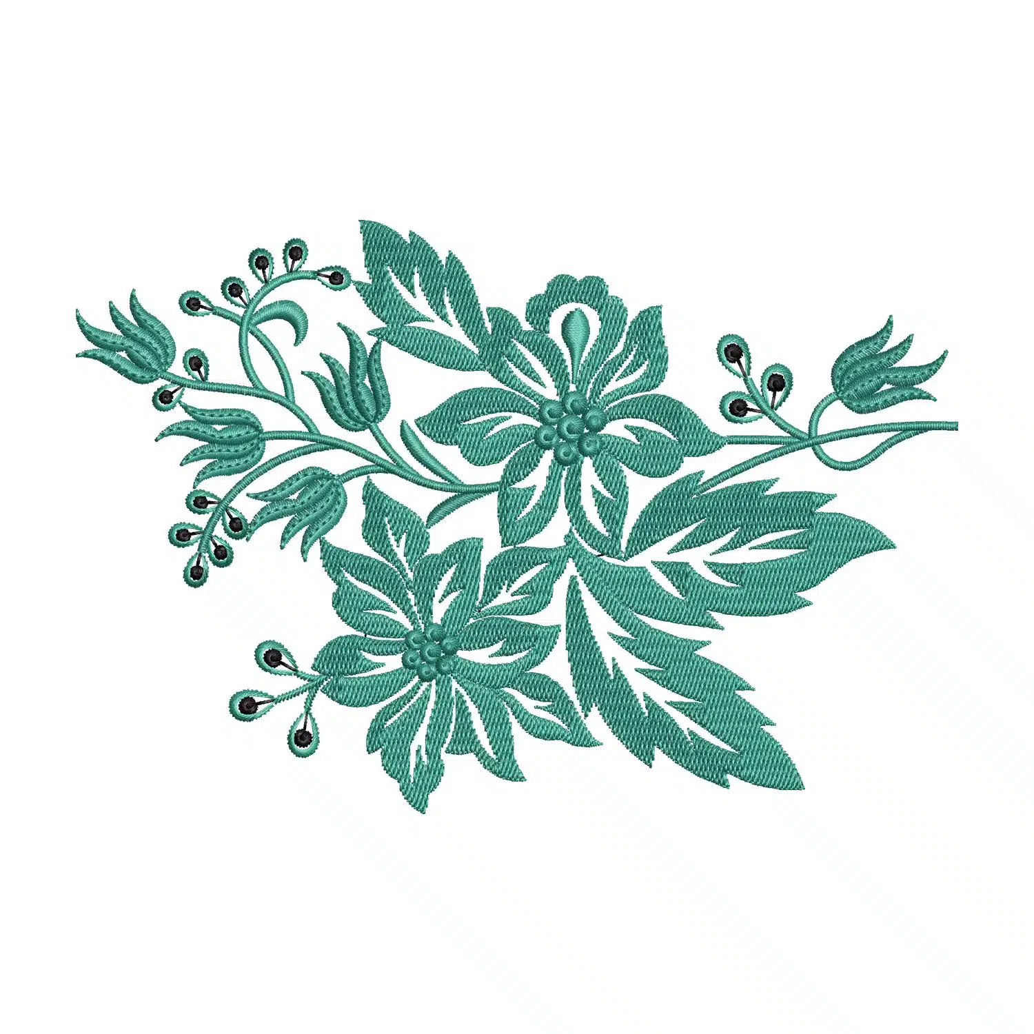 Natural Flower Embroidery Design