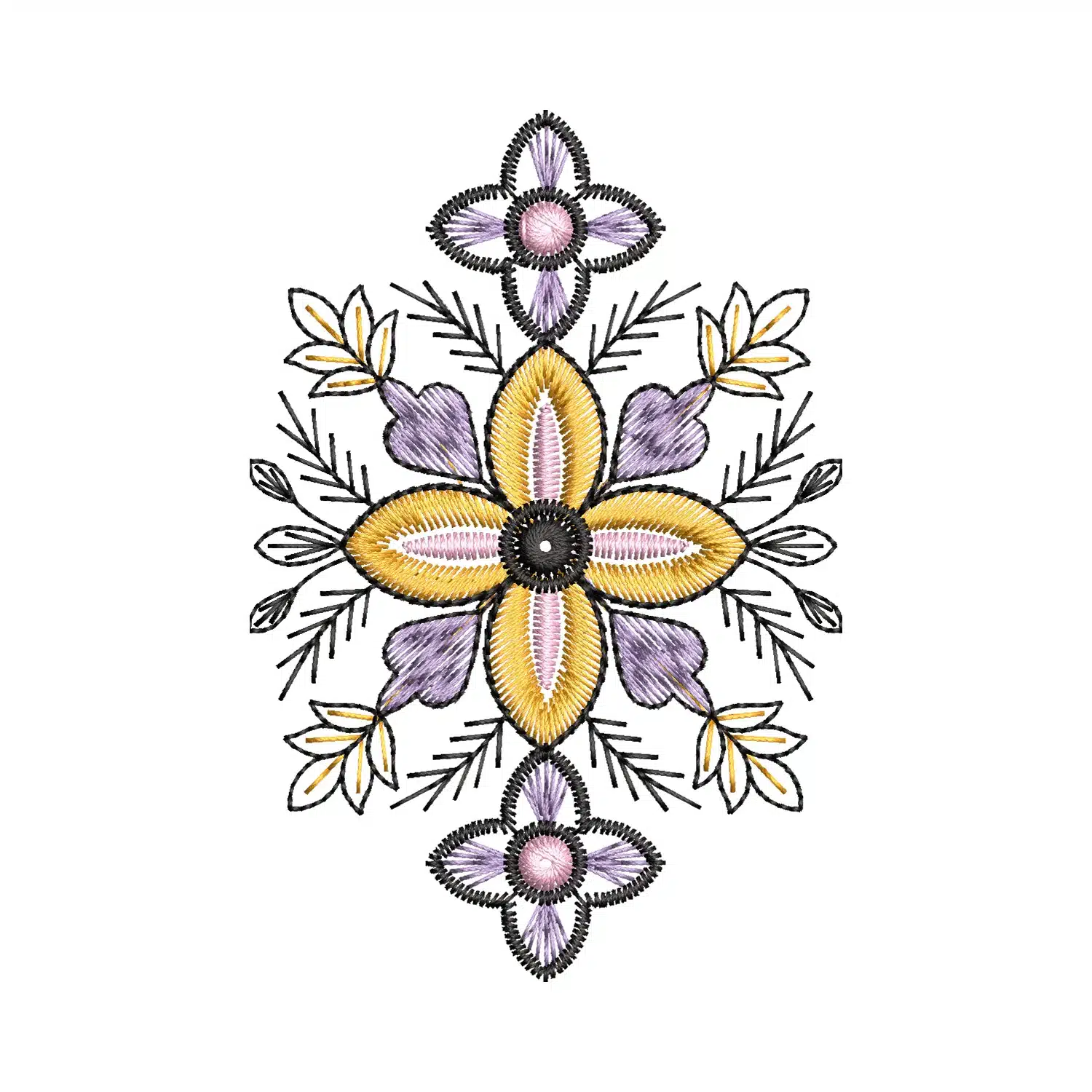 Floral Motif Embroidery Design