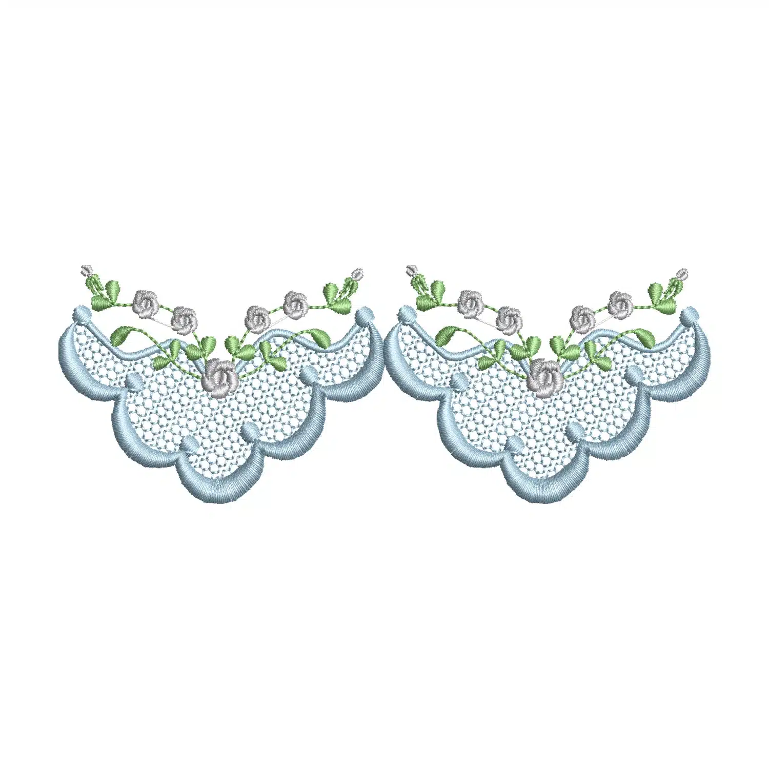 Home 176 Flower Border Embroidery Design