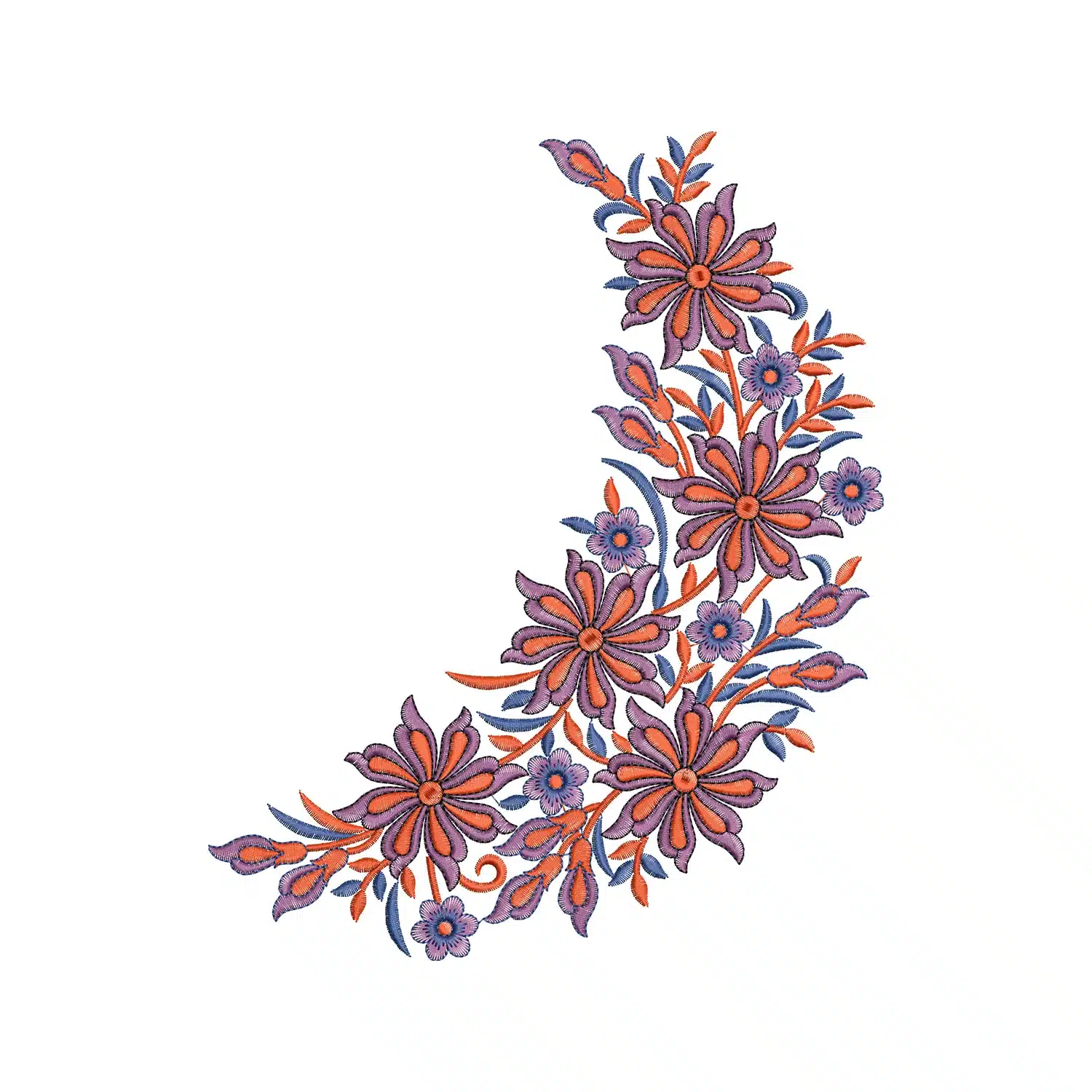 Flower Patch Embroidery Design