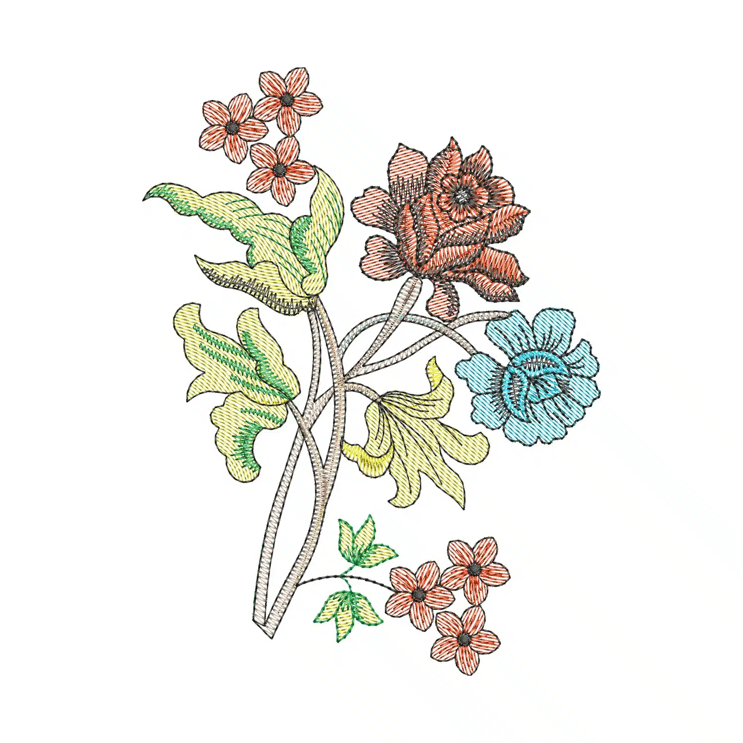 Flowers Embroidery Design
