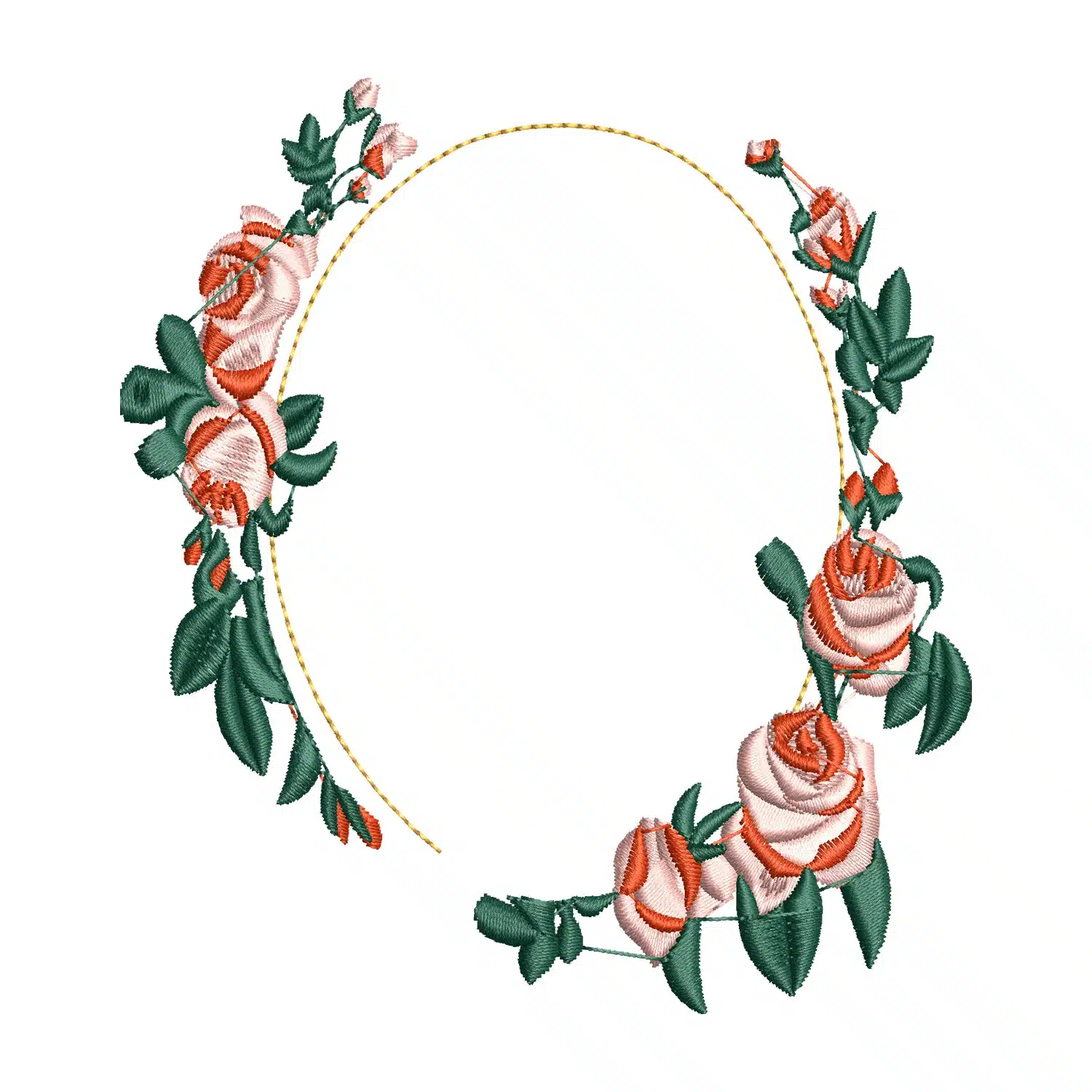 Flowers Bow Embroidery Design