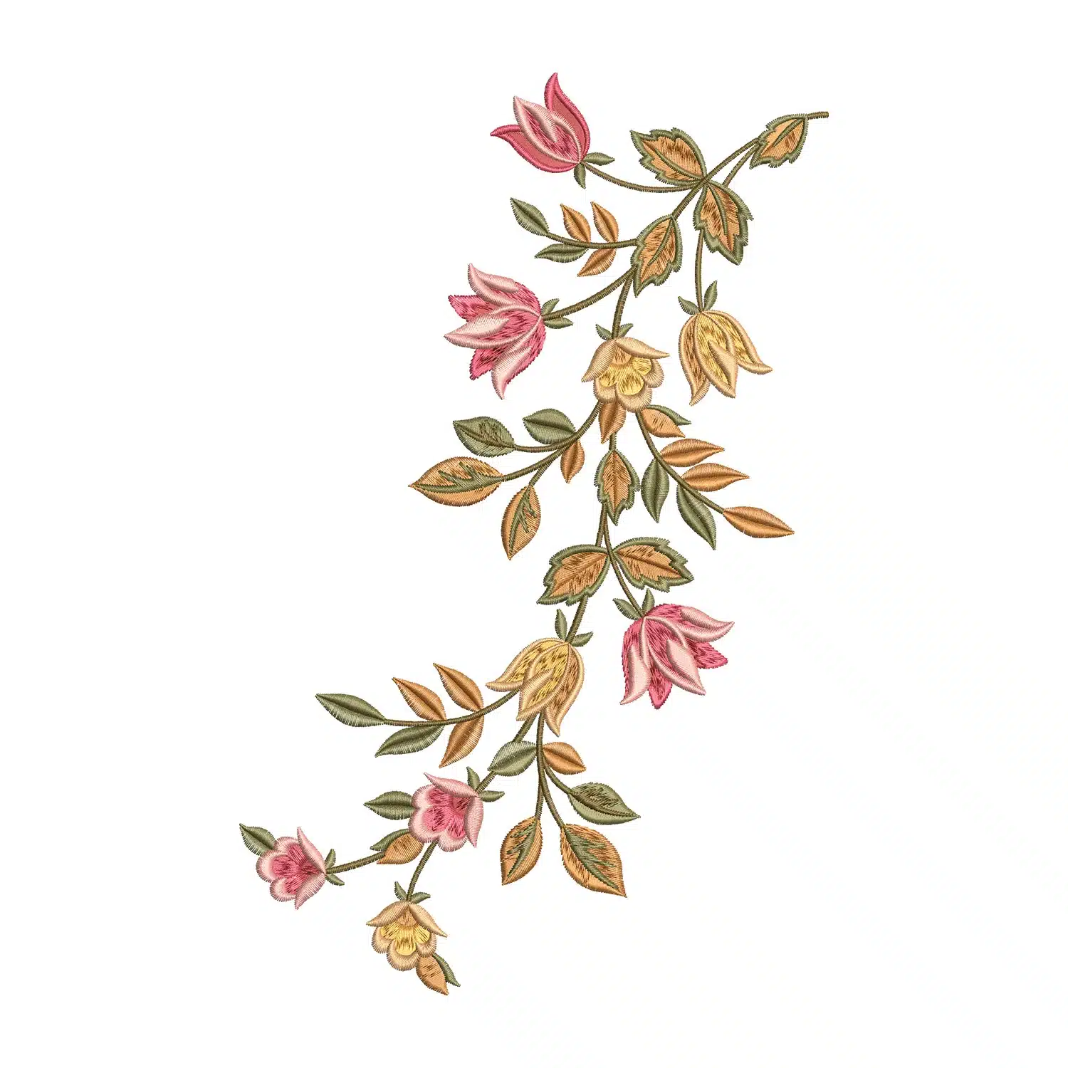 Garden Flower Embroidery Design
