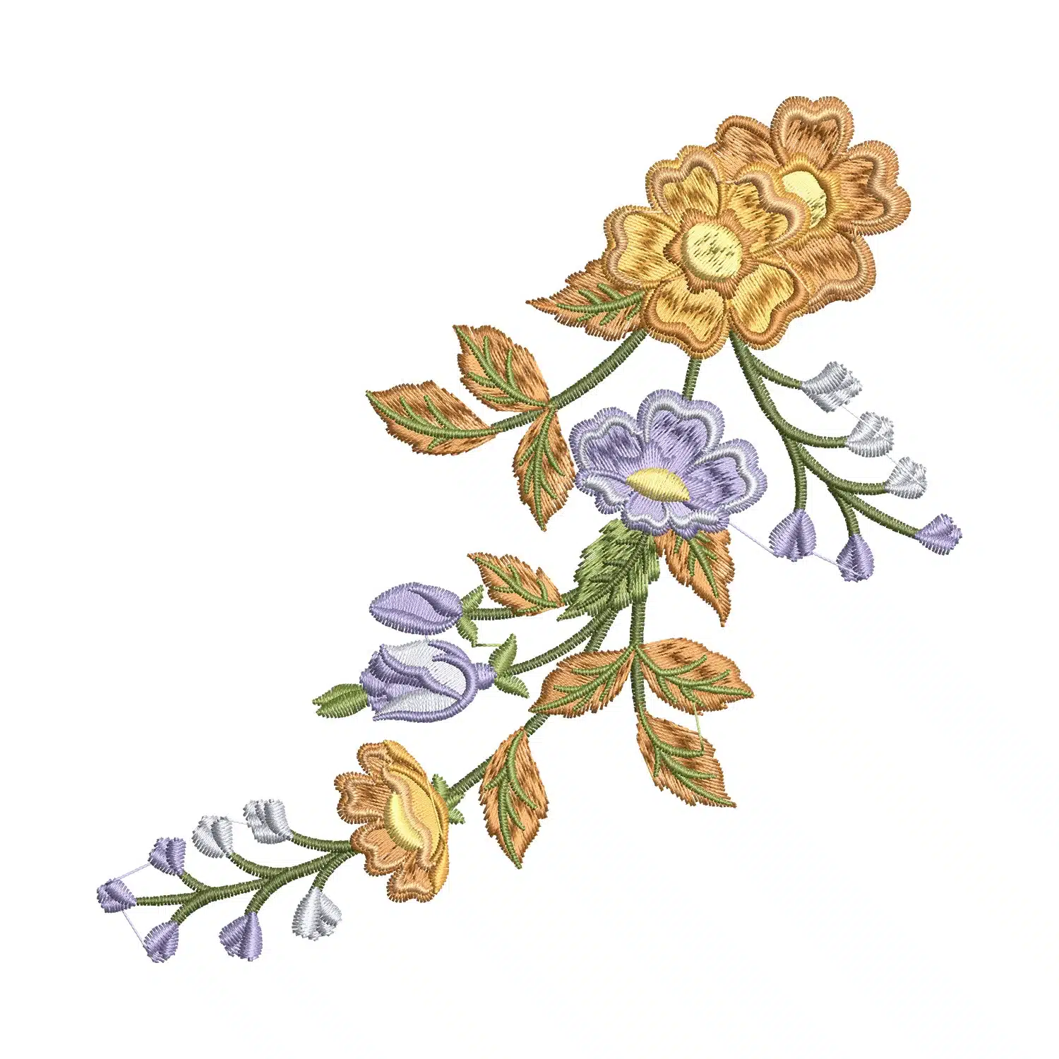 Majestic Flower Embroidery Design