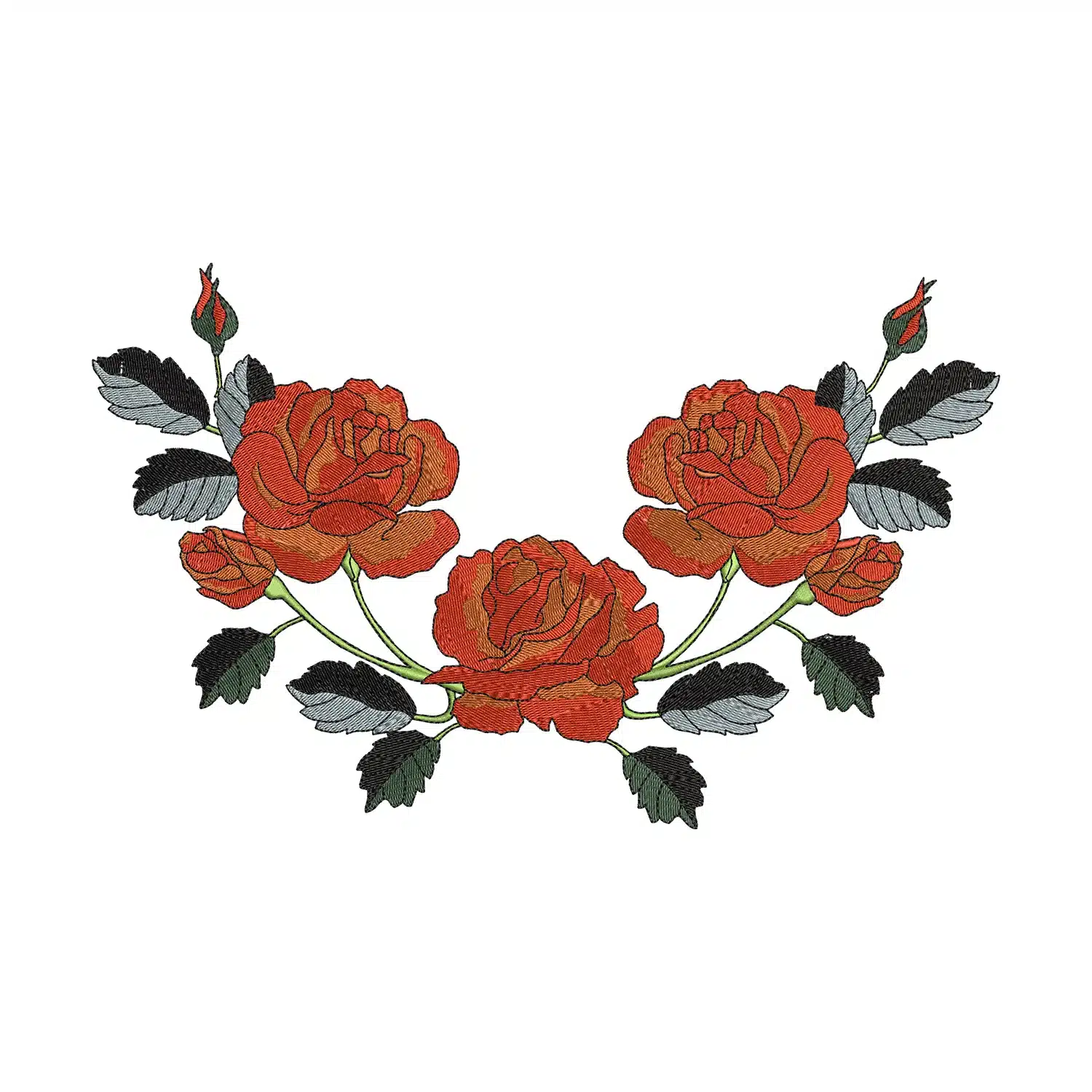 Rose Embroidery Design