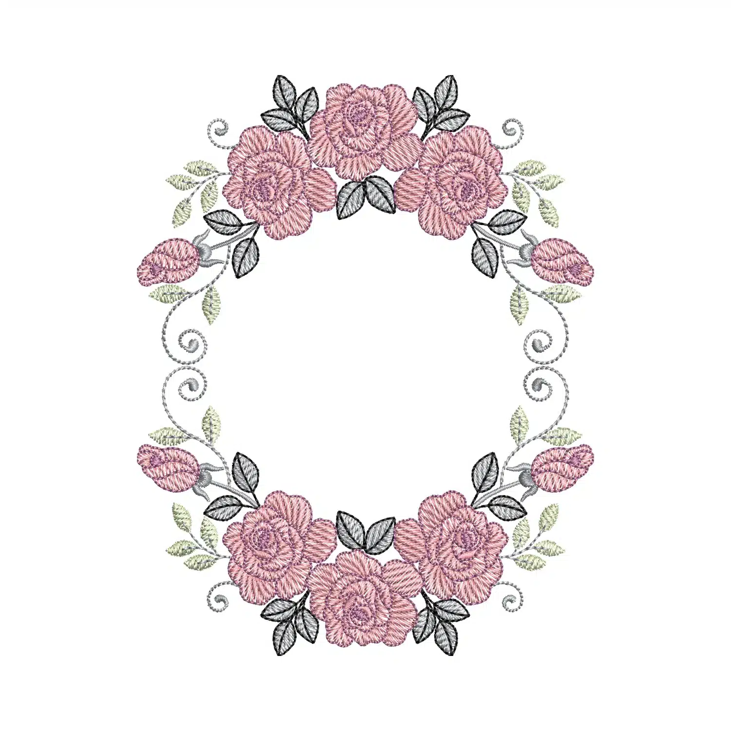 Roses Border Embroidery Design