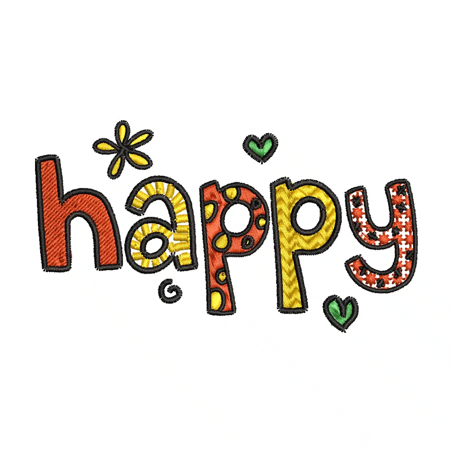 Happy Embroidery Design