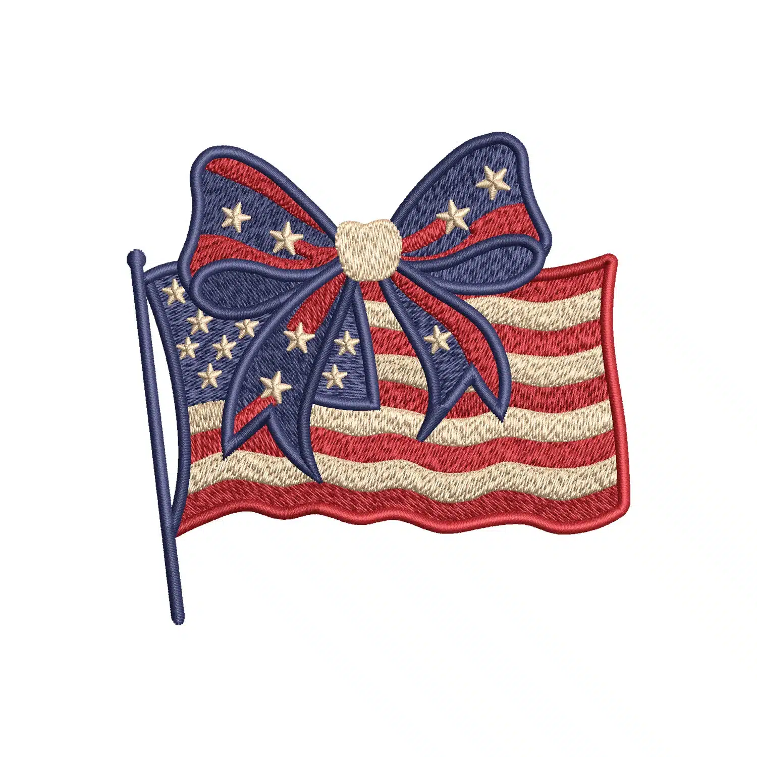USA Flag Embroidery Design