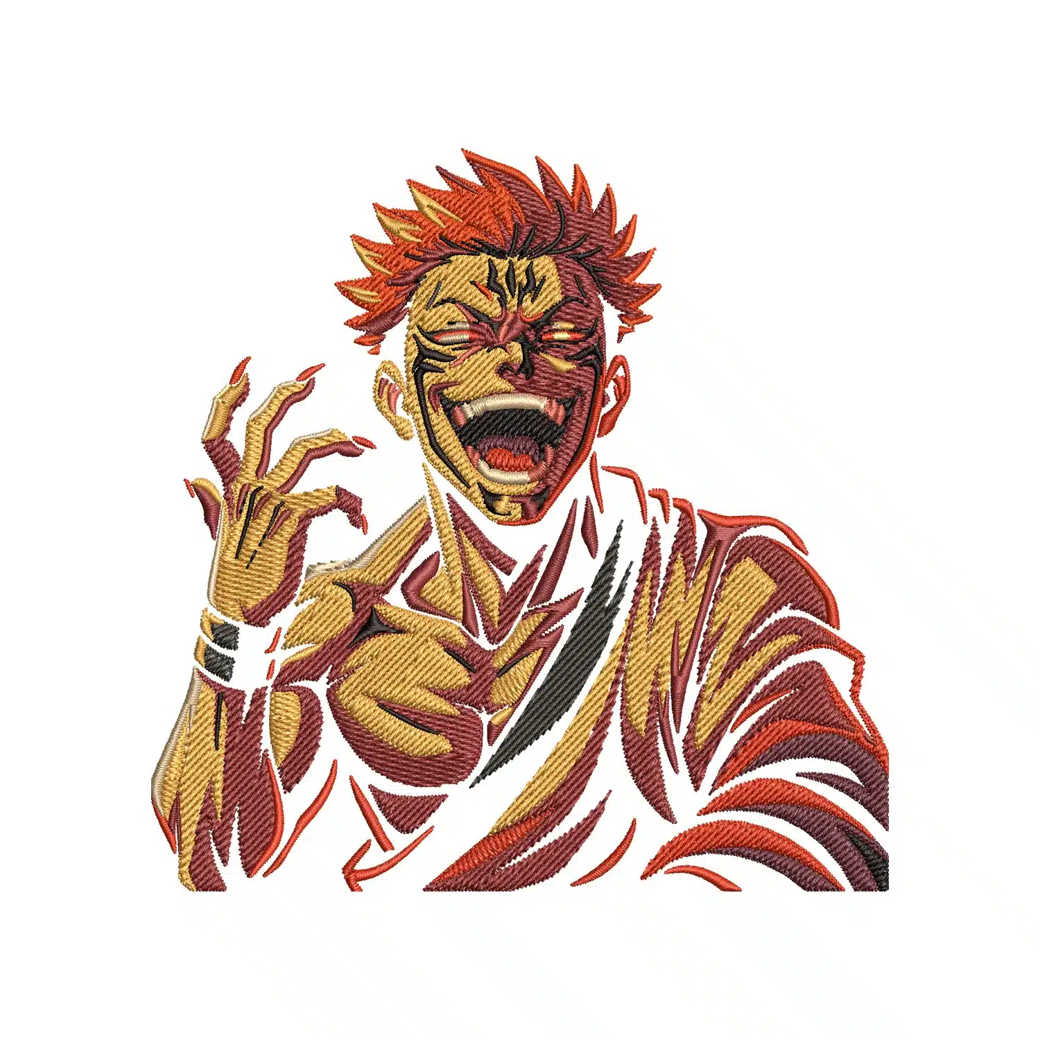 Ryomen Sukuna Embroidery Design