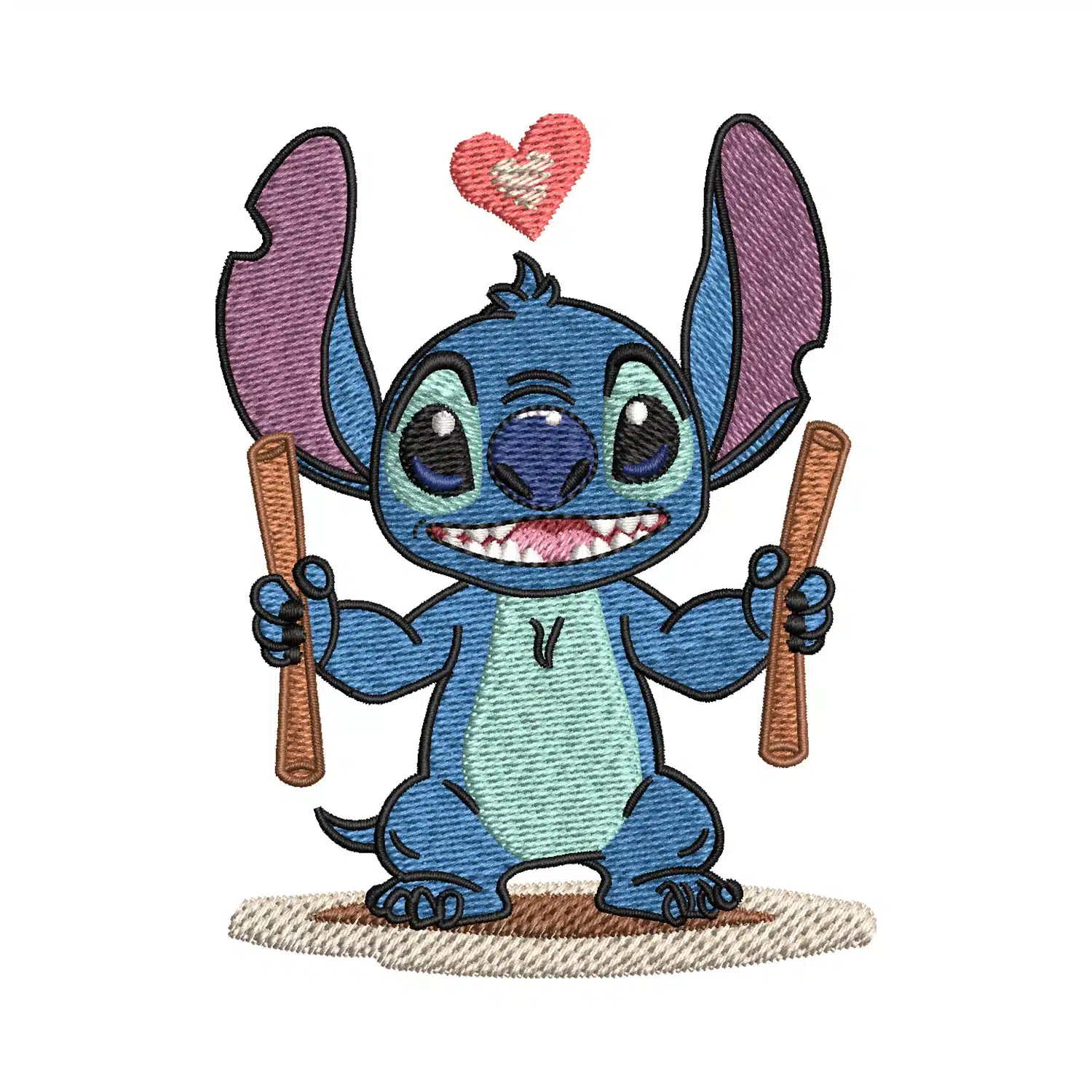 Stitch with Heart Embroidery Design