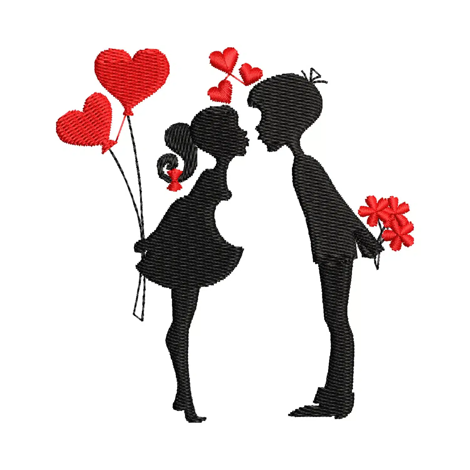 Happy Valentines Day Embroidery Design |