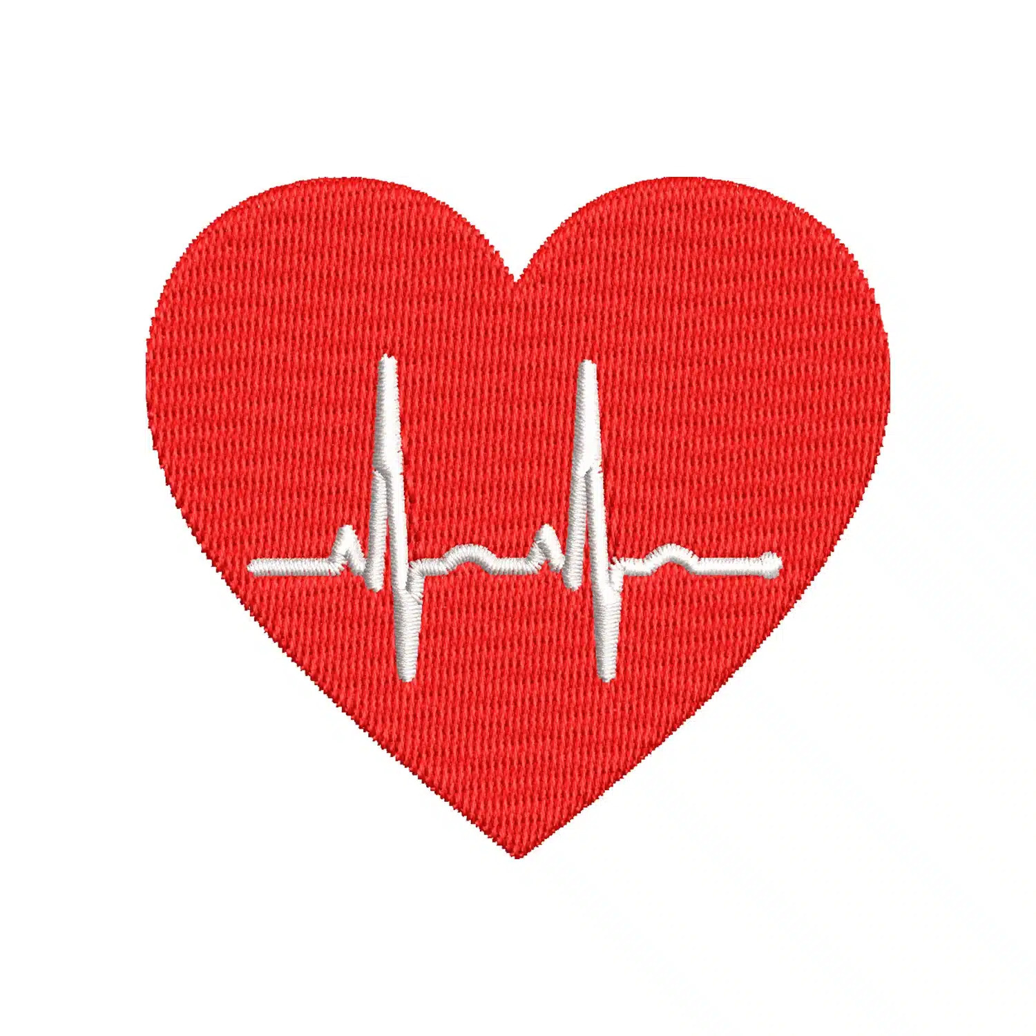 Heart with Heart Beat Embroidery Design