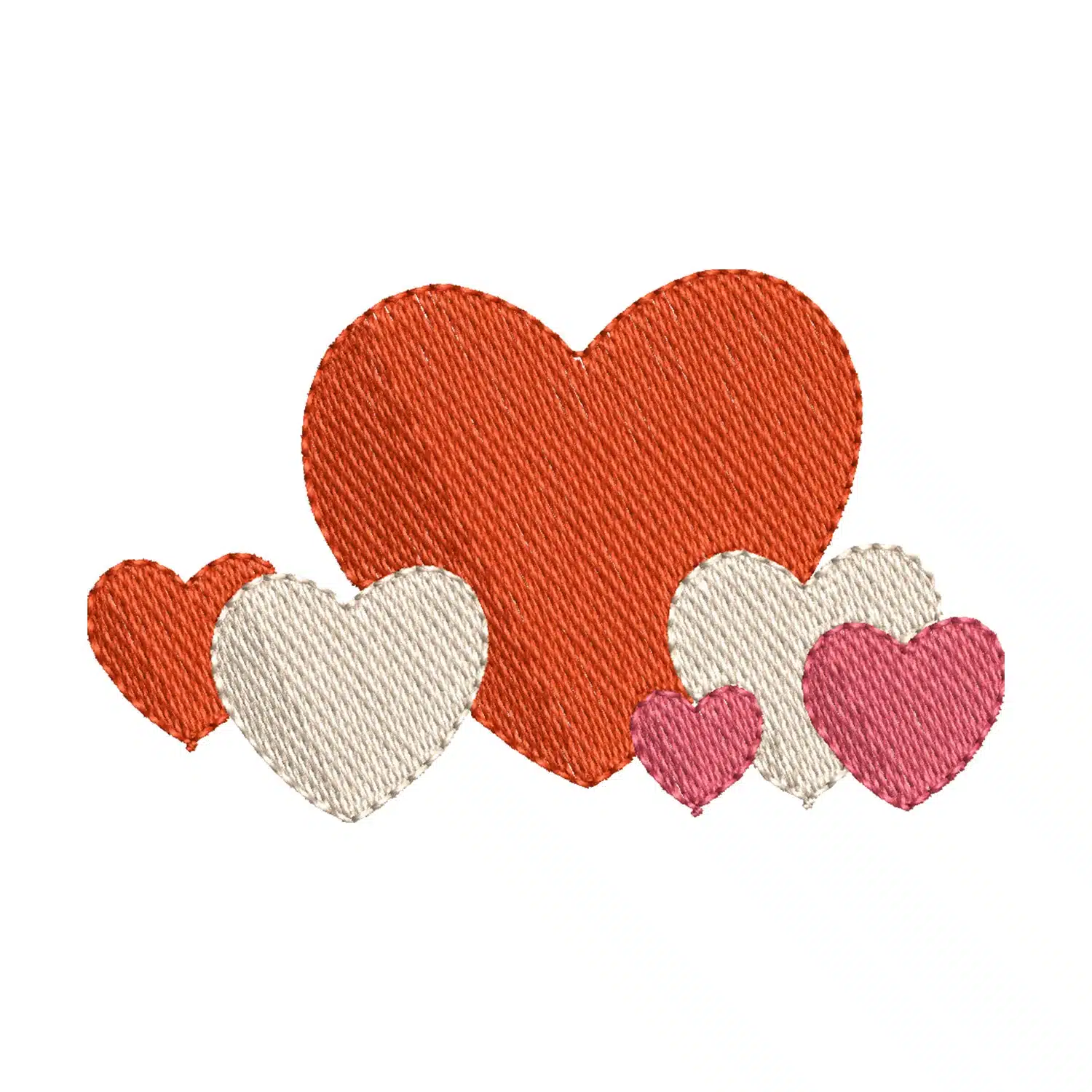 Hearts Embroidery Design