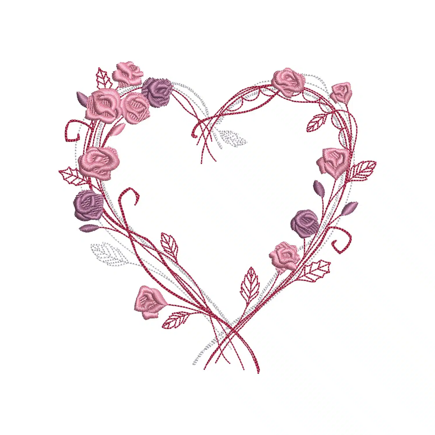 Love Heart Embroidery Design