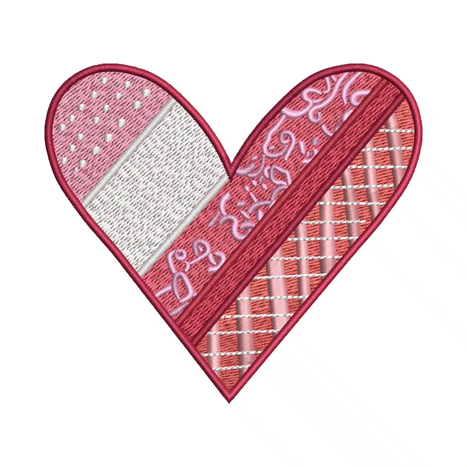 Shabby Heart Embroidery Design