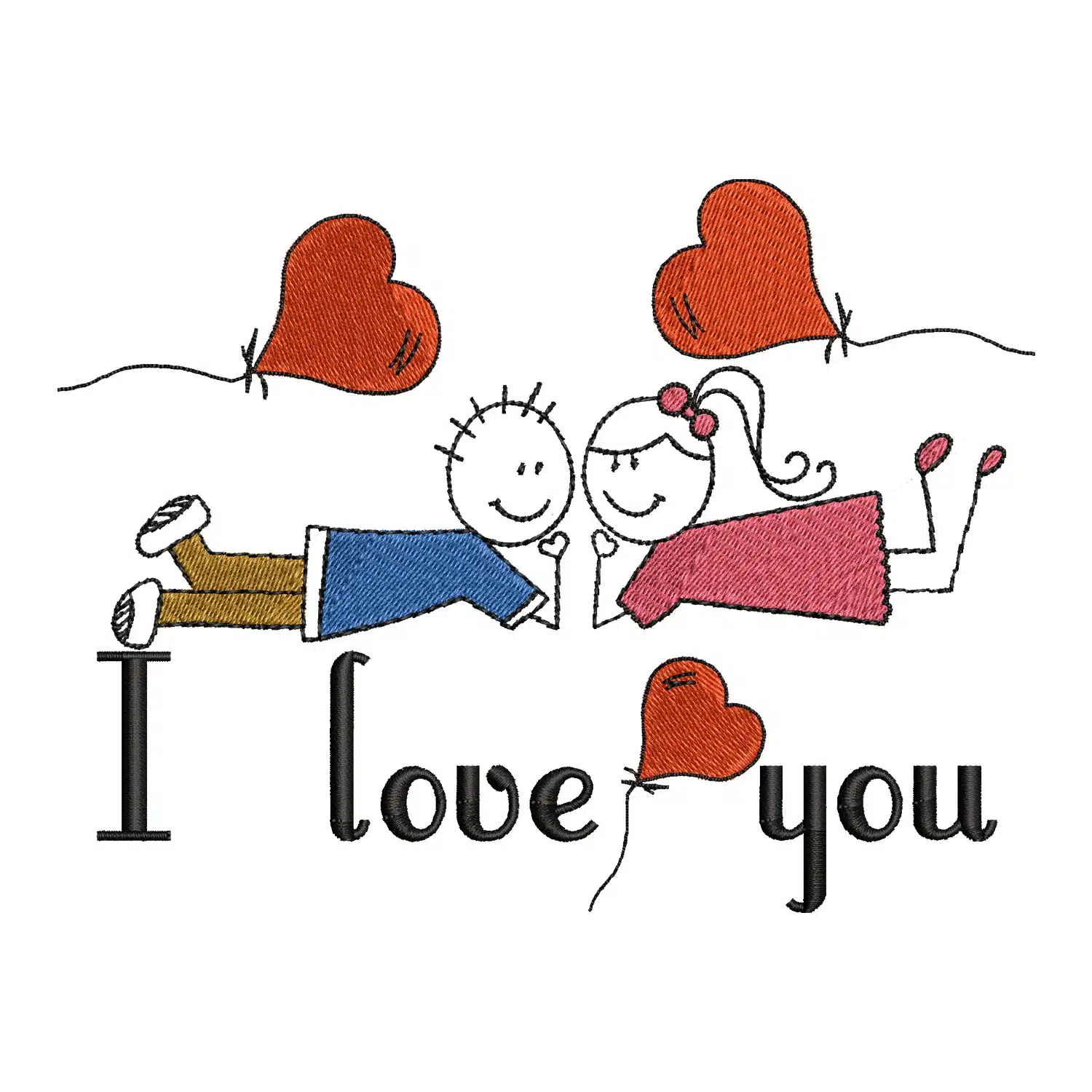 Happy Valentine's Day Embroidery Design