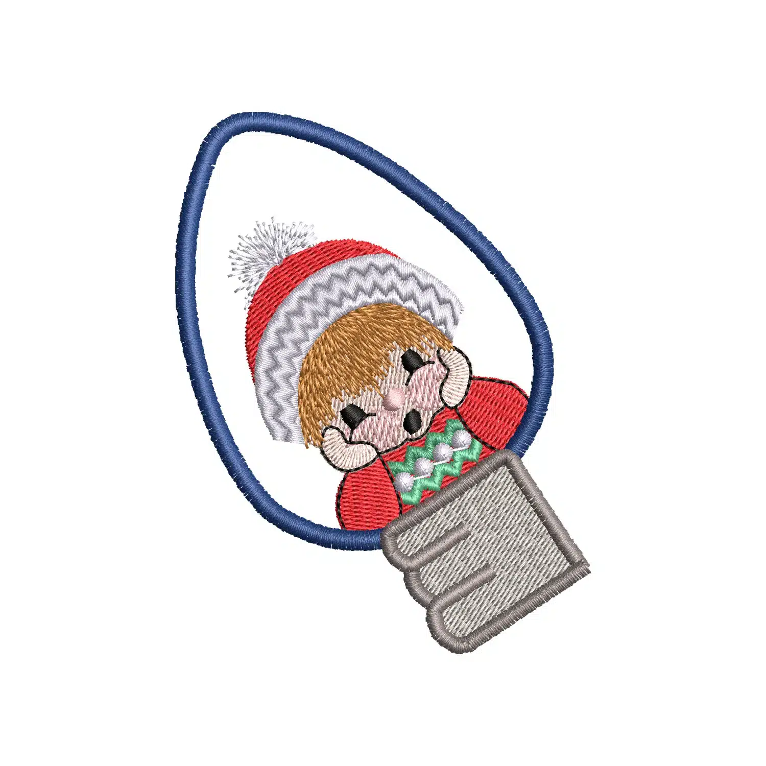 Baby Bulb Embroidery Design