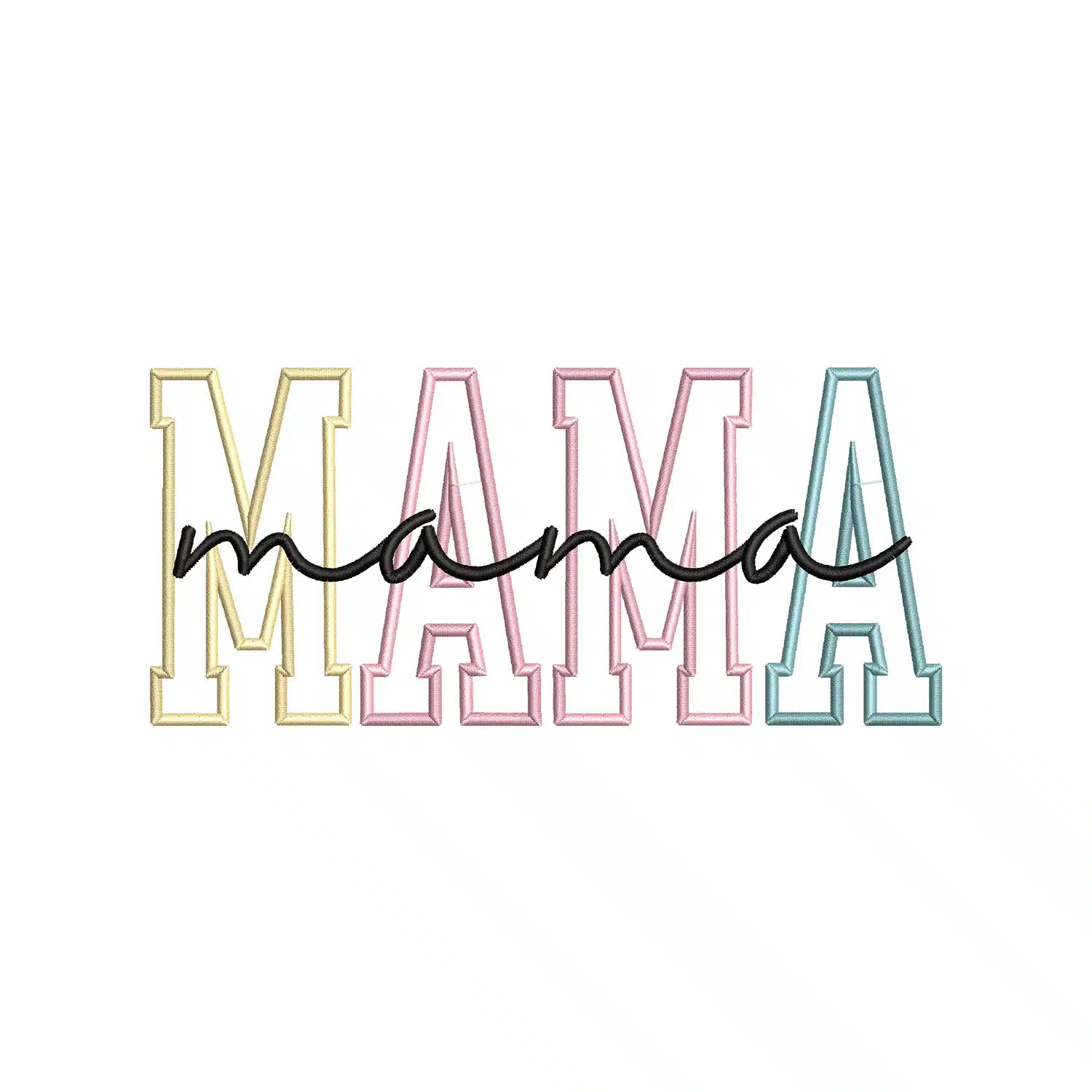 Mama Embroidery Design