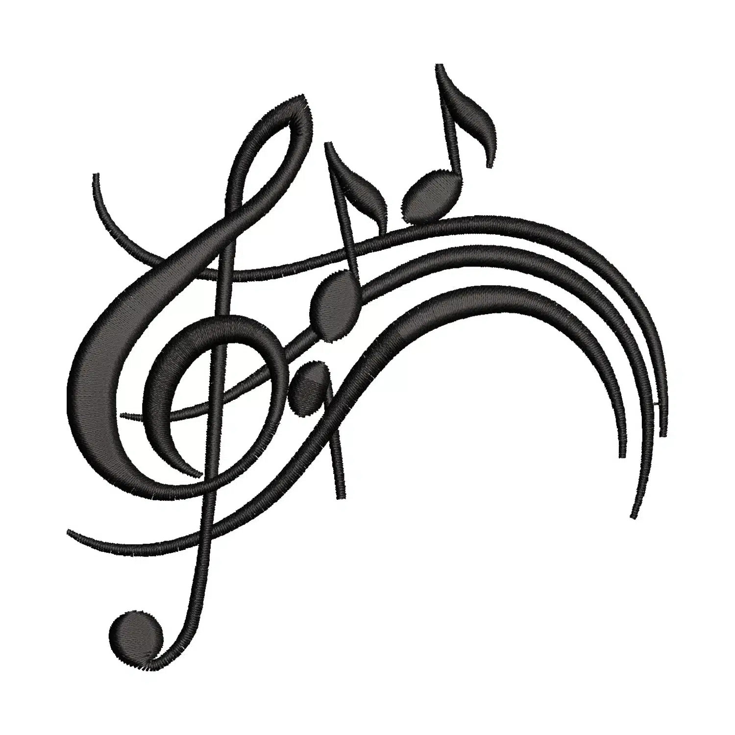Music Notes Embroidery Design
