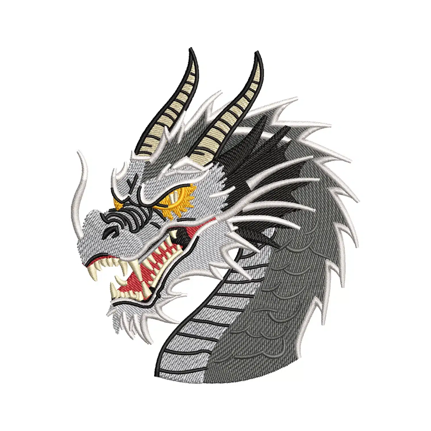 Dragon Head Embroidery Design