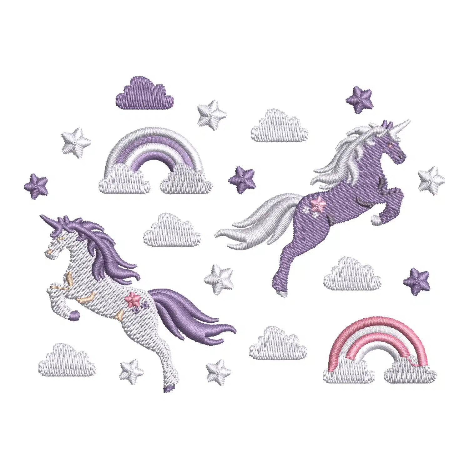 Unicorn Flying Embroidery Design