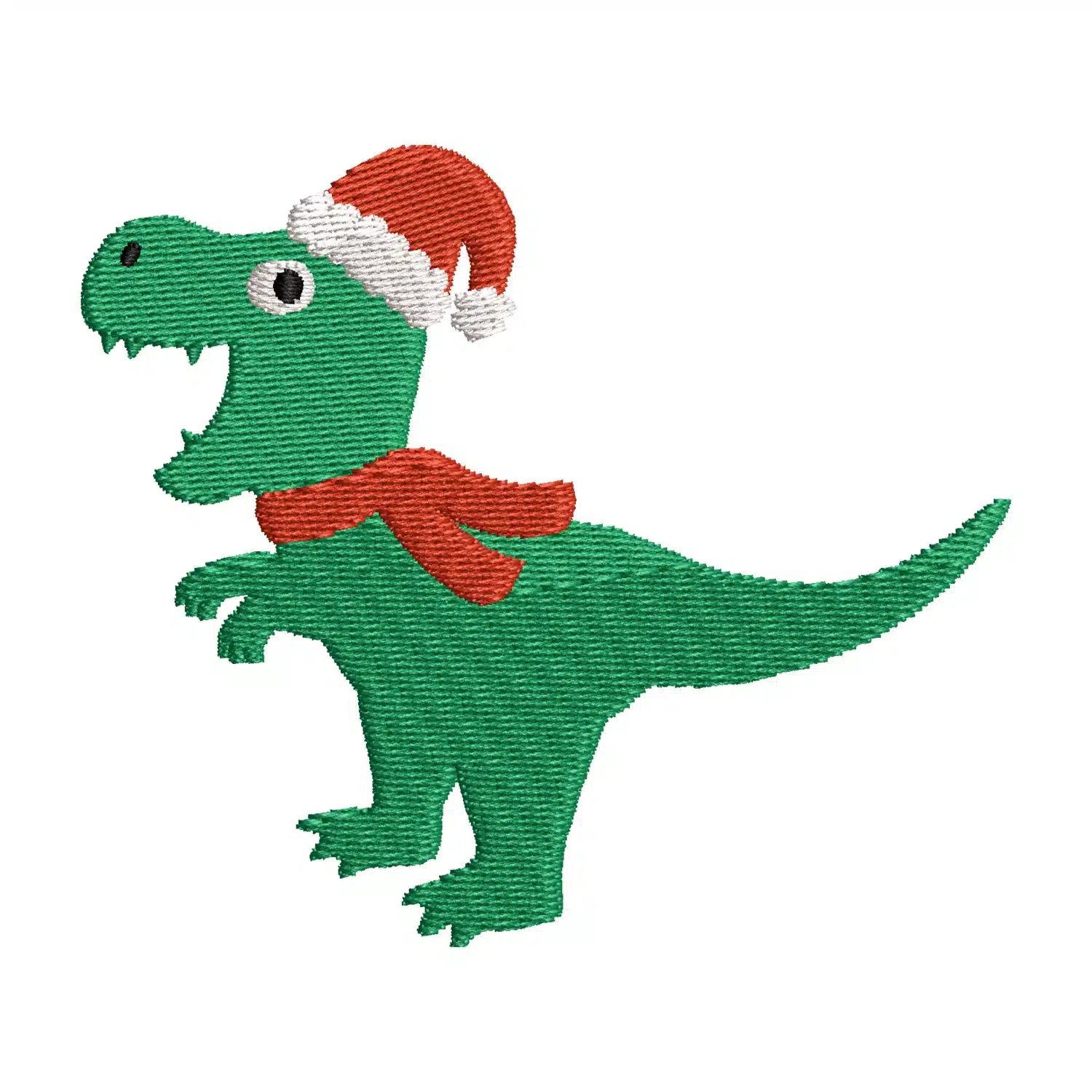 Dinosaur Christmas Embroidery Design