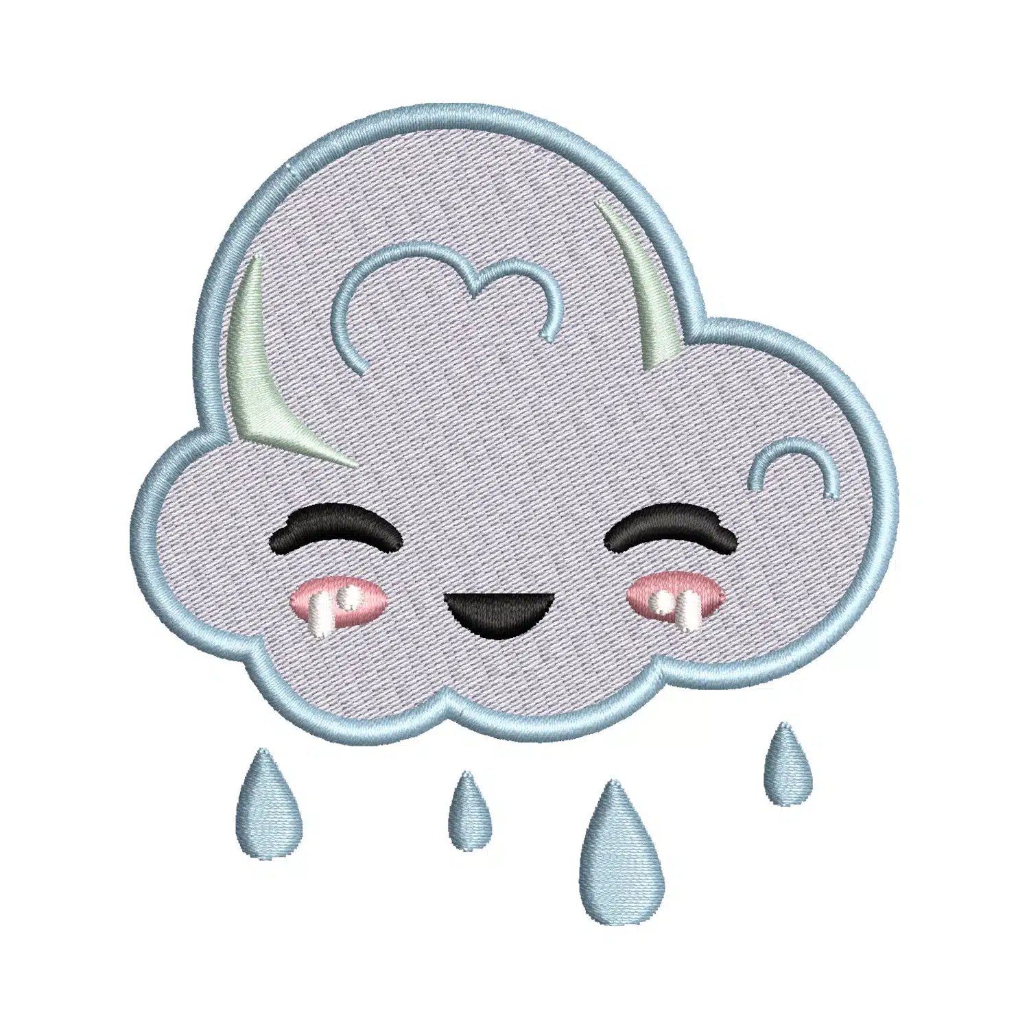 Cloud Kawaii Embroidery Design