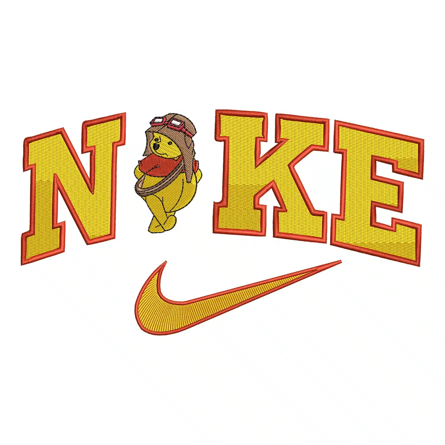 Nike Winnie Pooh Embroidery Design