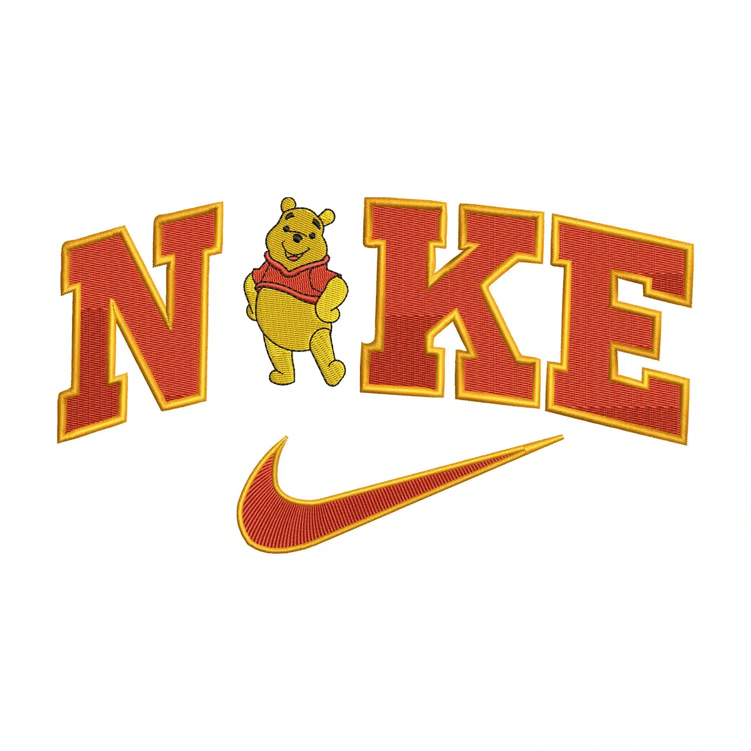 Nike Winnie Pooh Embroidery Design