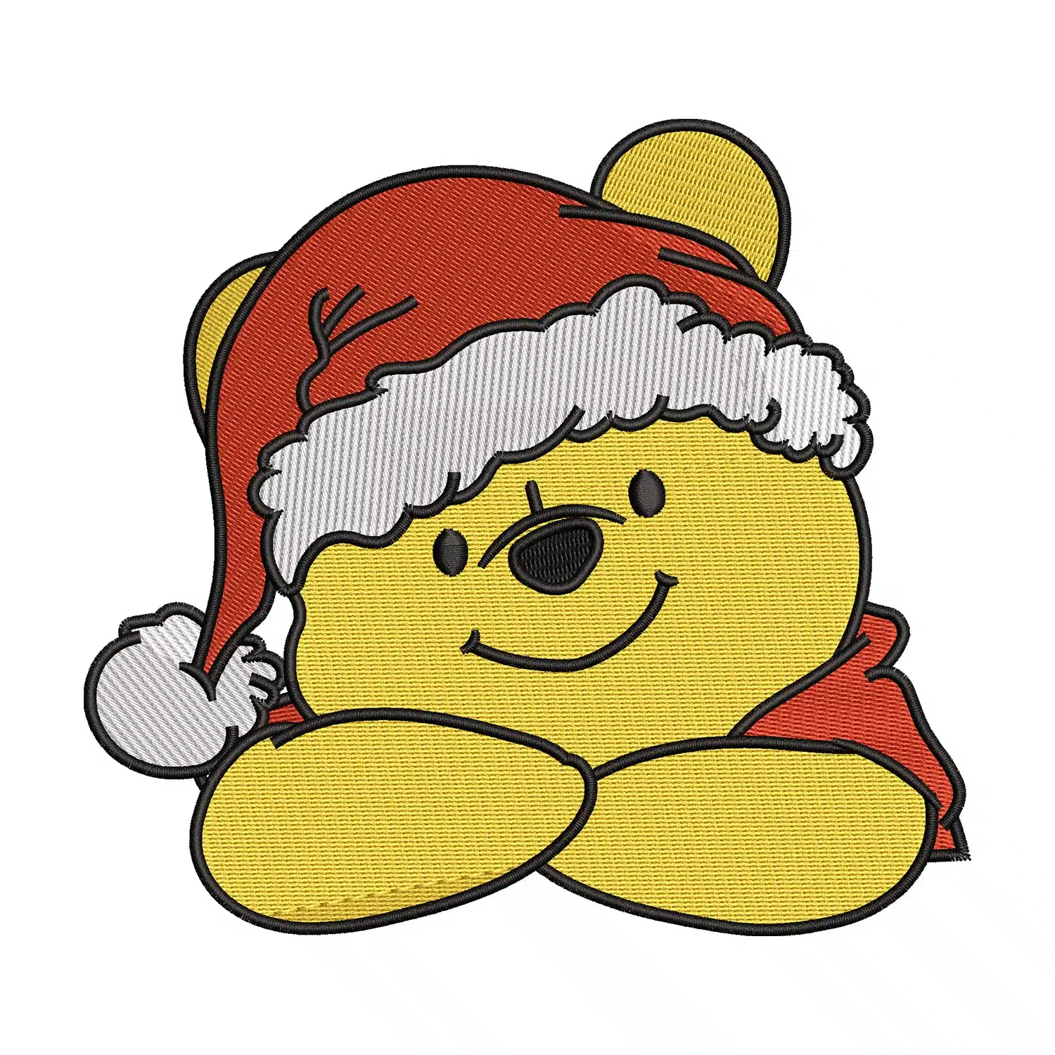 Pooh Christmas Embroidery Design