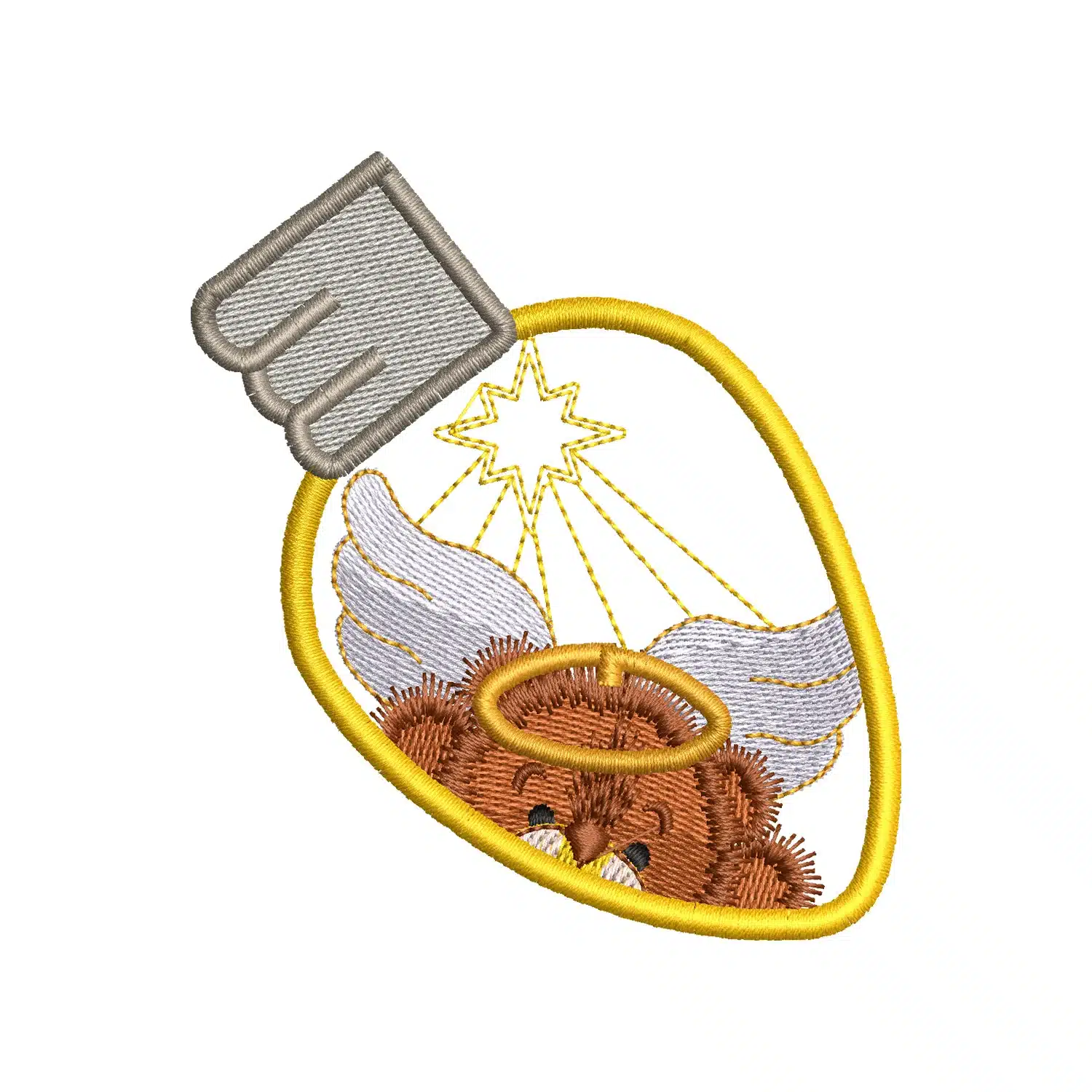 Angel Bulb Embroidery Design