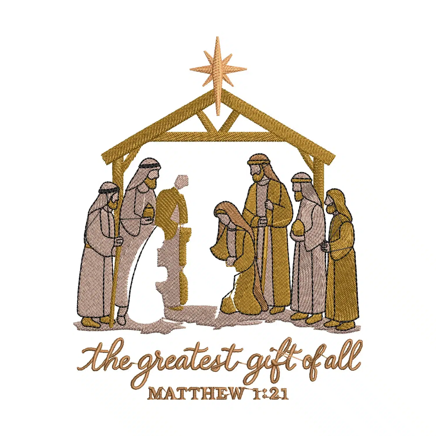 MATTHEW 1;21 Embroidery Design