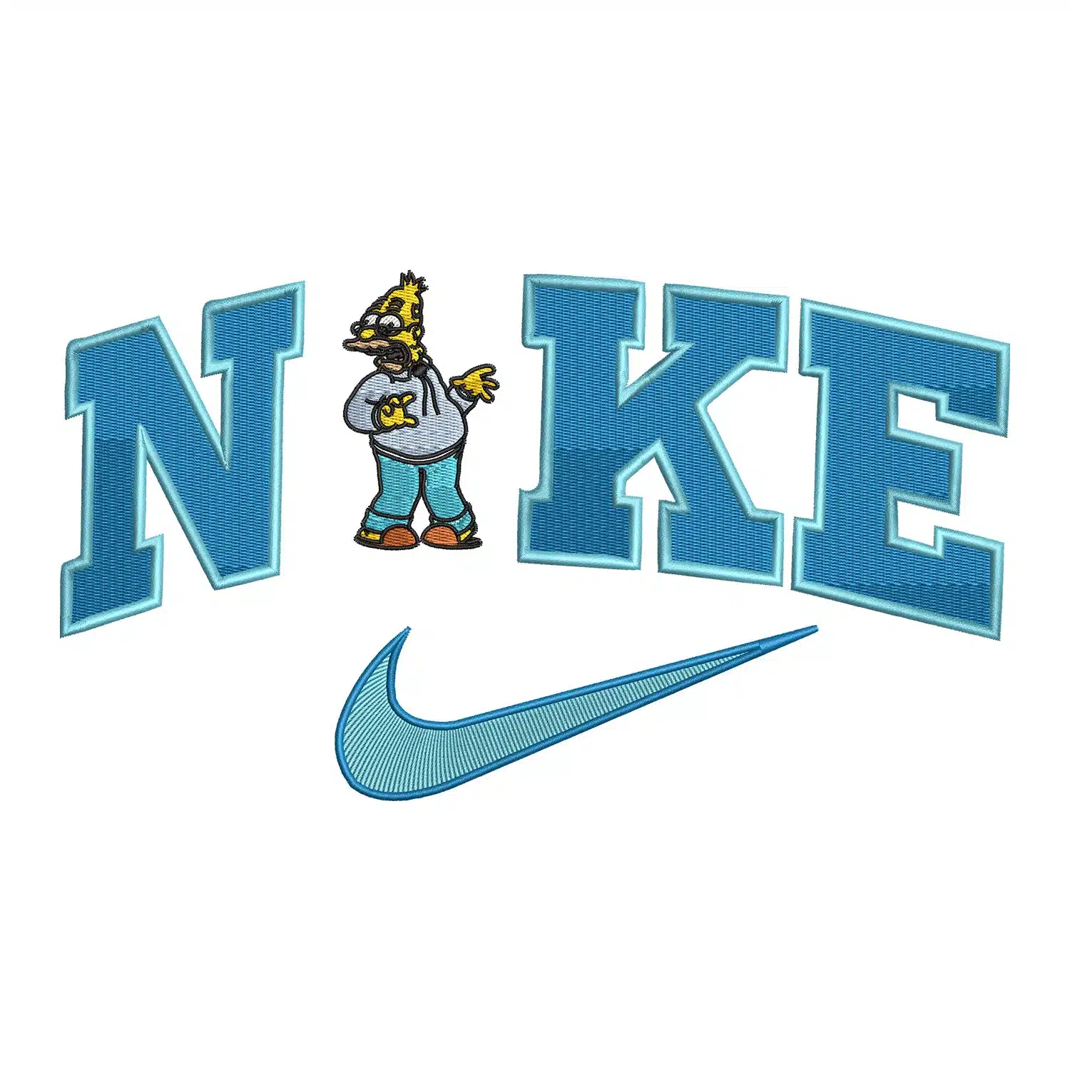Grampa Simpson Nike Embroidery Design