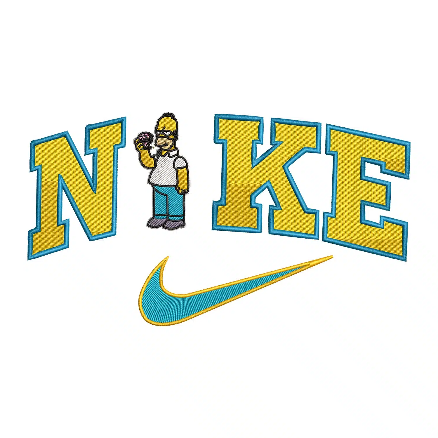 Homer Simpson Nike Embroidery Design
