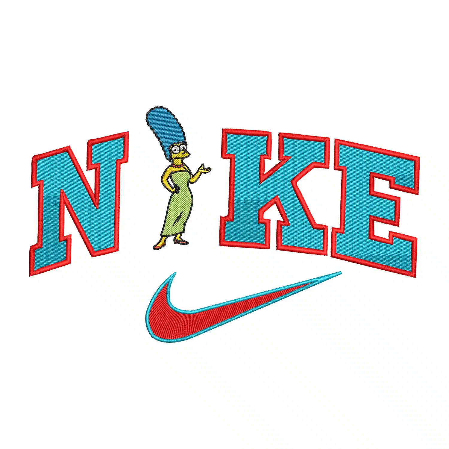 Marge Simpson Nike Embroidery Design