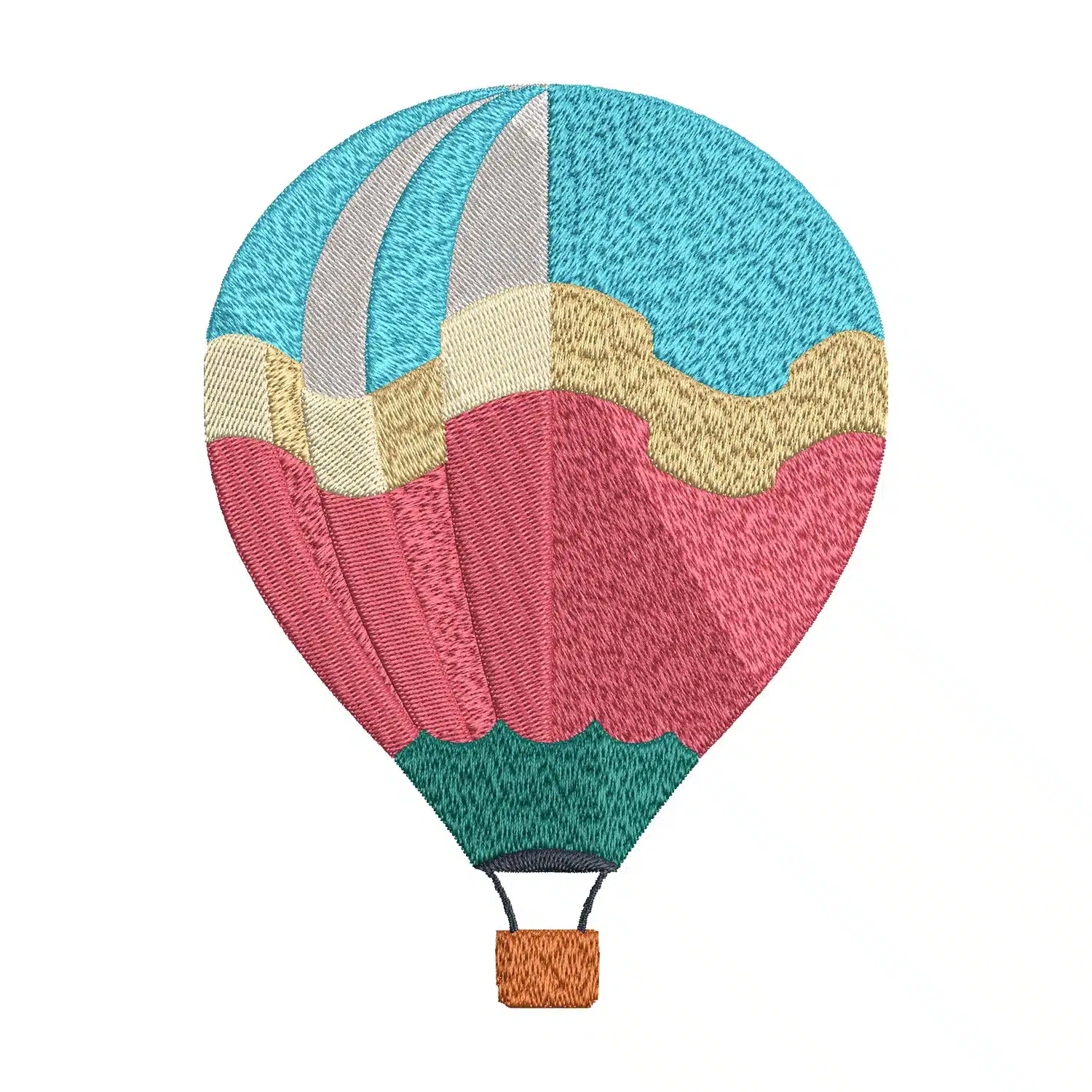 Hot Air Balloon Embroidery Design
