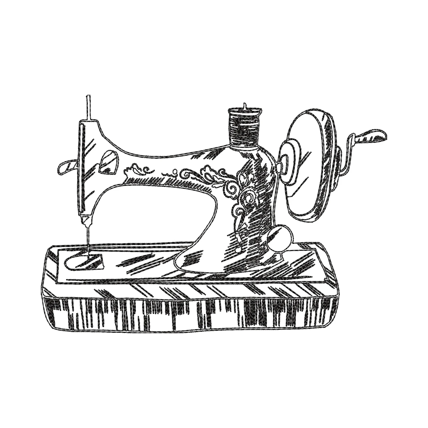 Sewing Line Embroidery Design