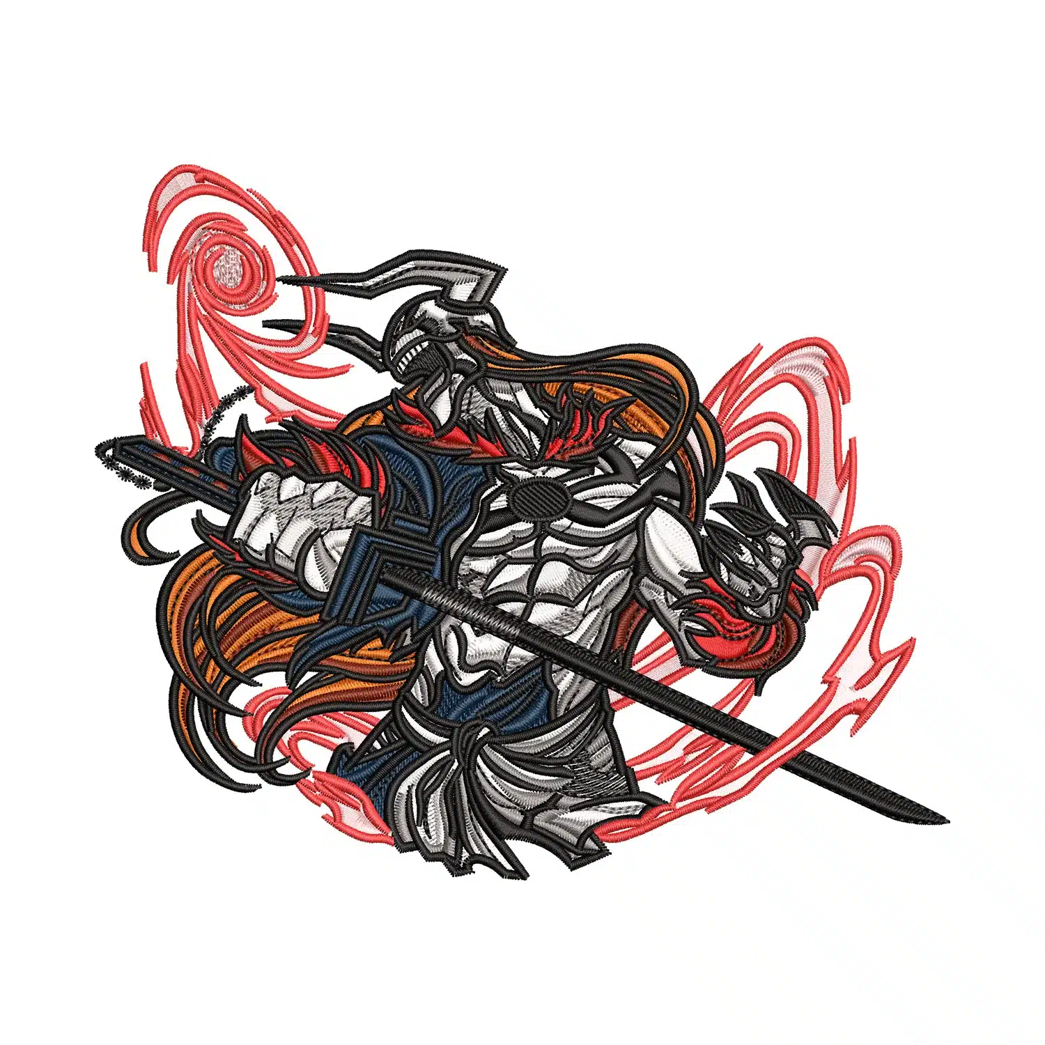 Ichigo Vasto Lorde Attack Embroidery Design