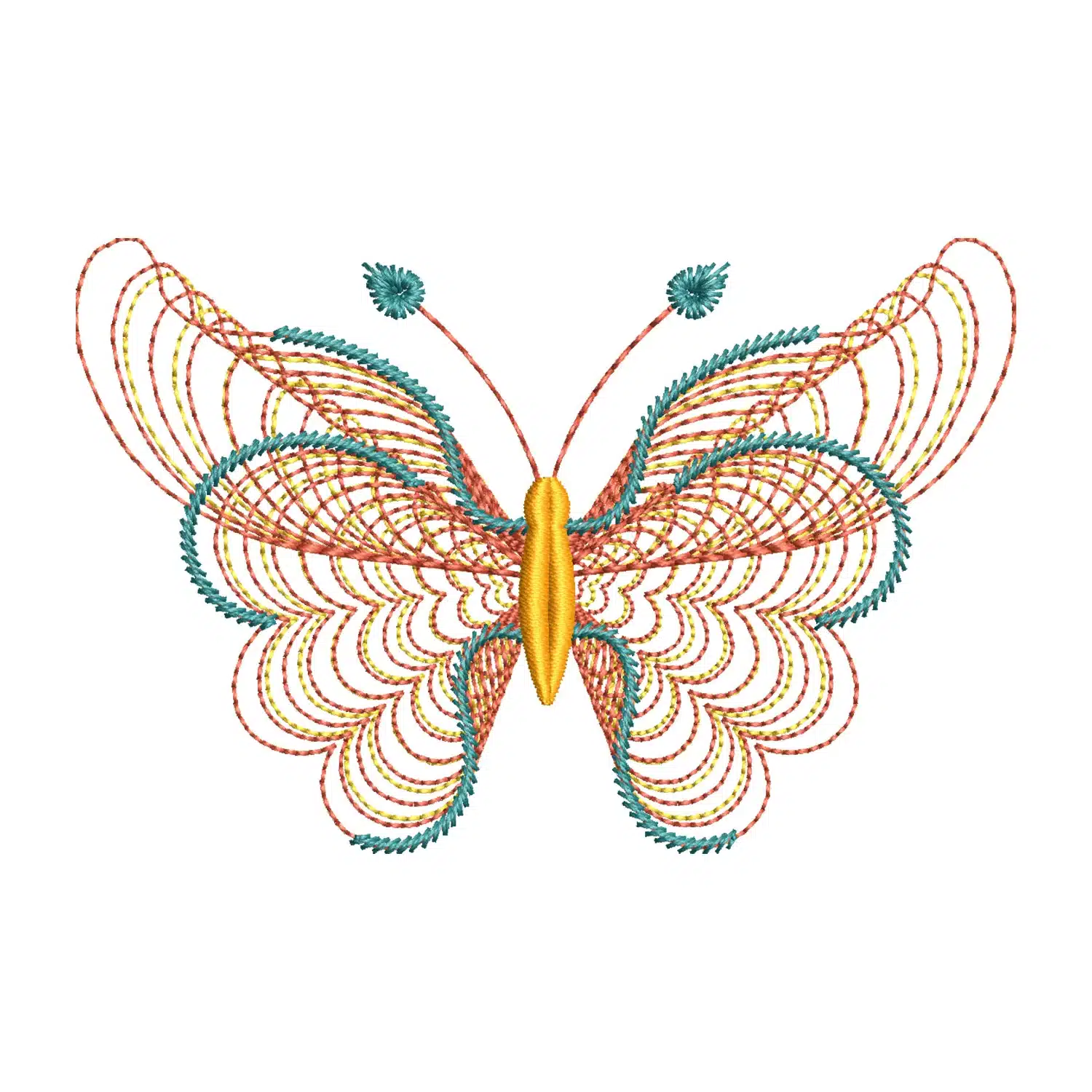 Papillon Embroidery Design