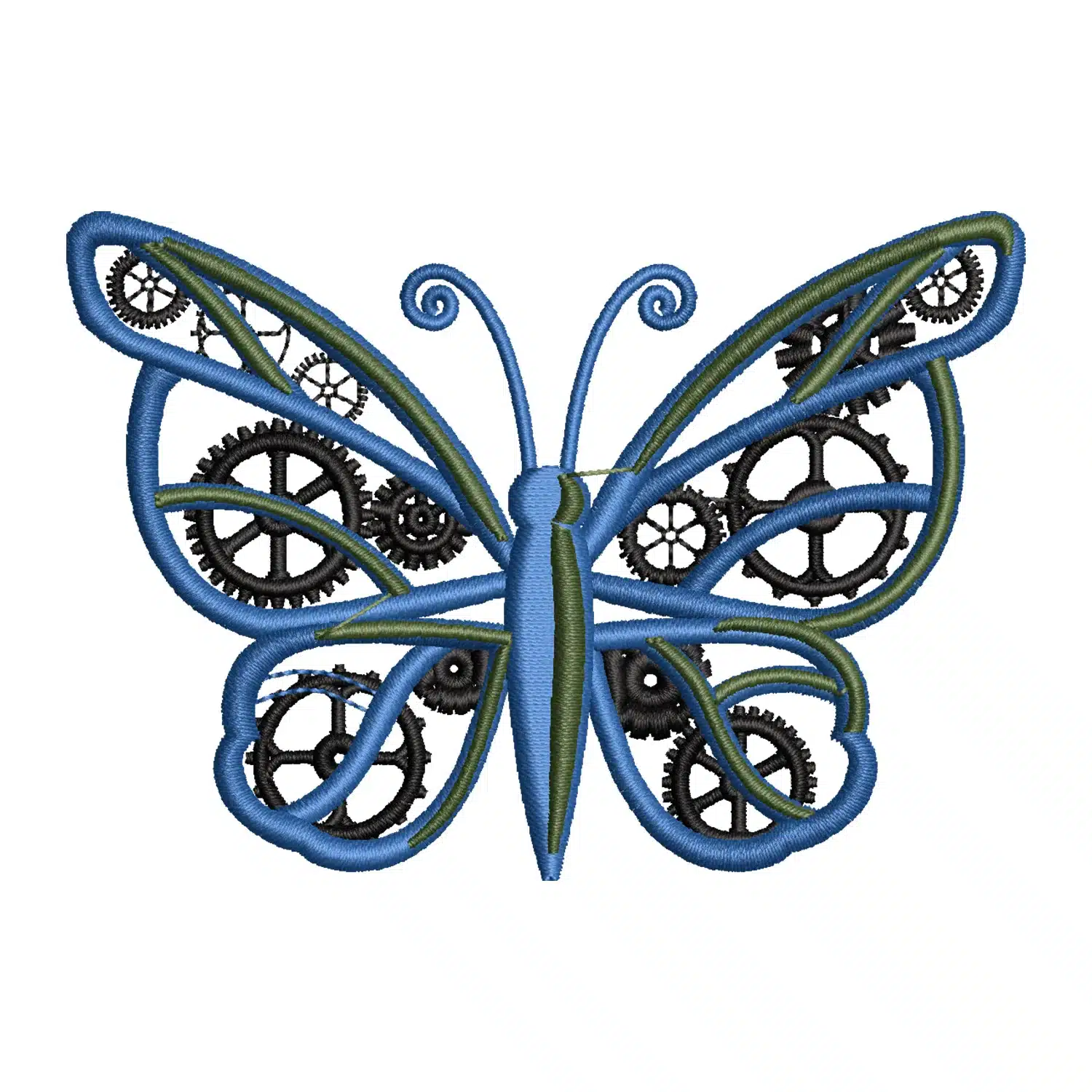 Mechanical Butterfly Embroidery Design