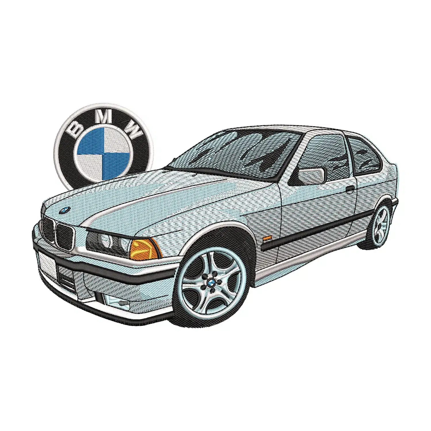 BMW Car Embroidery Design