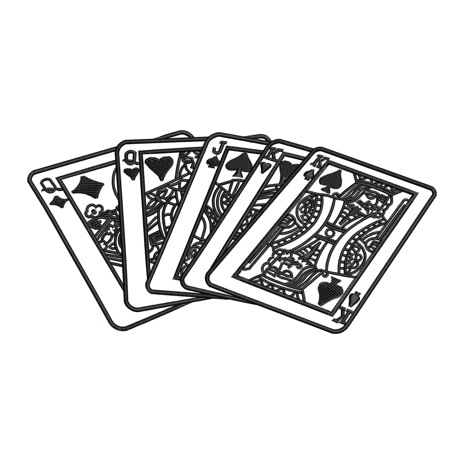 Poker Cards Embroidery Design