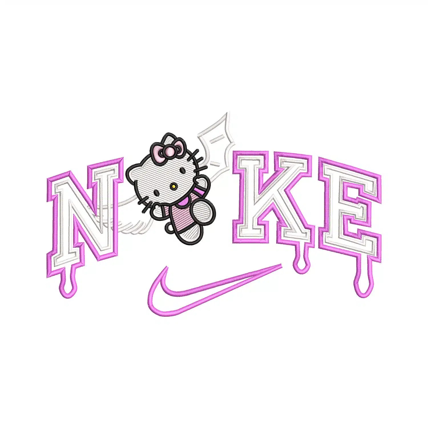 Hello Kity Nike Embroidery Design